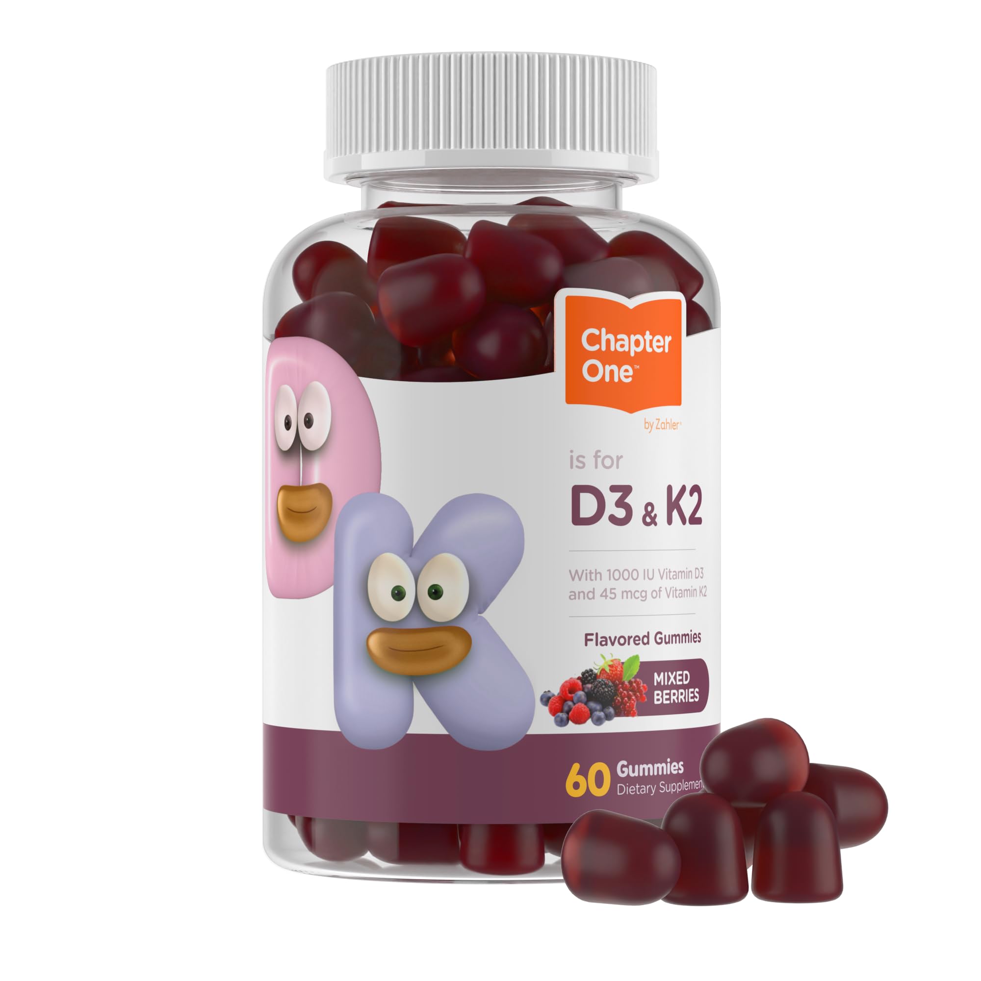 Suplemento Zahler Chapter One Gomitas de Vitamina D3 y K2 60 Piezas - Venta Internacional