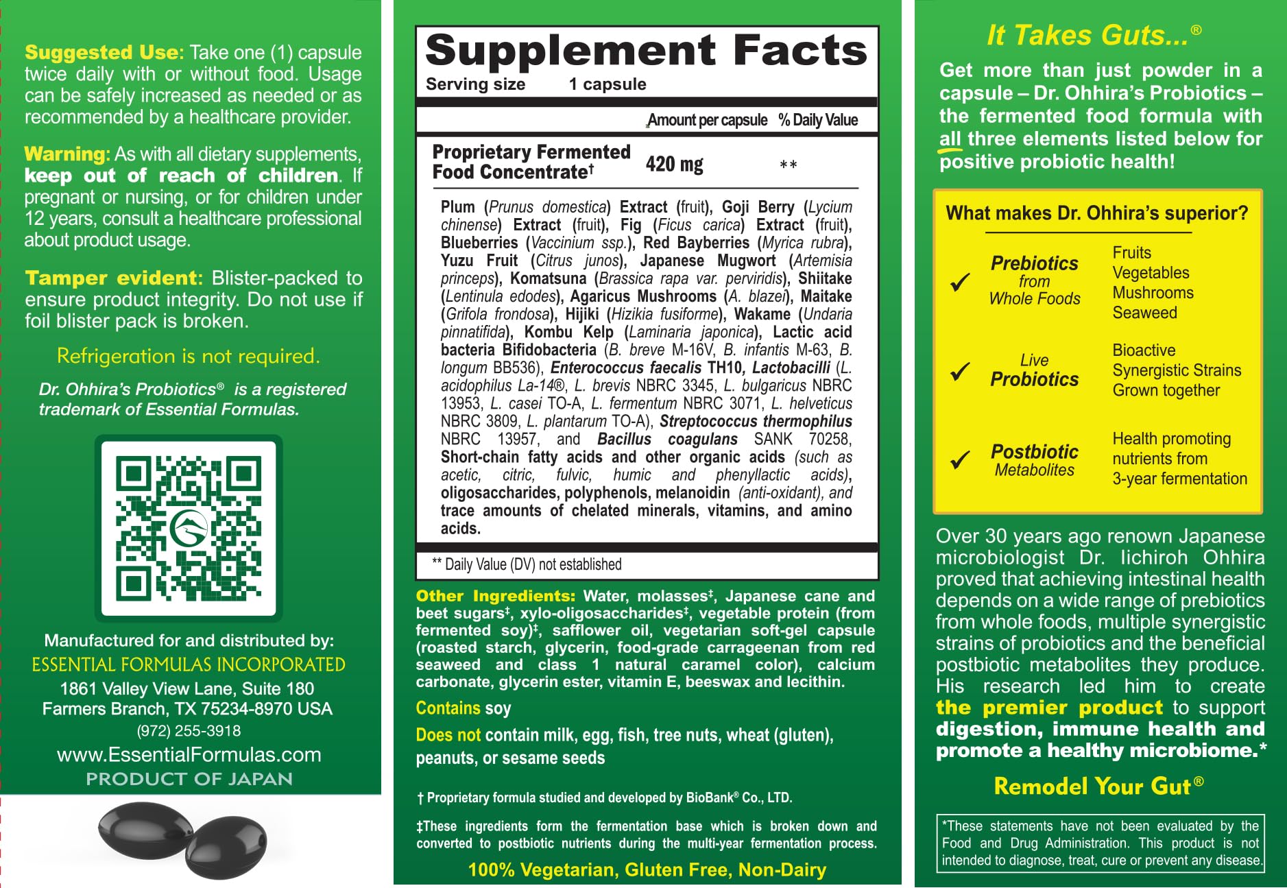 Foto 4 pulgar | Suplemento Dr. Ohhira's Probiotics Original 60 Cápsulas - Venta Internacional.