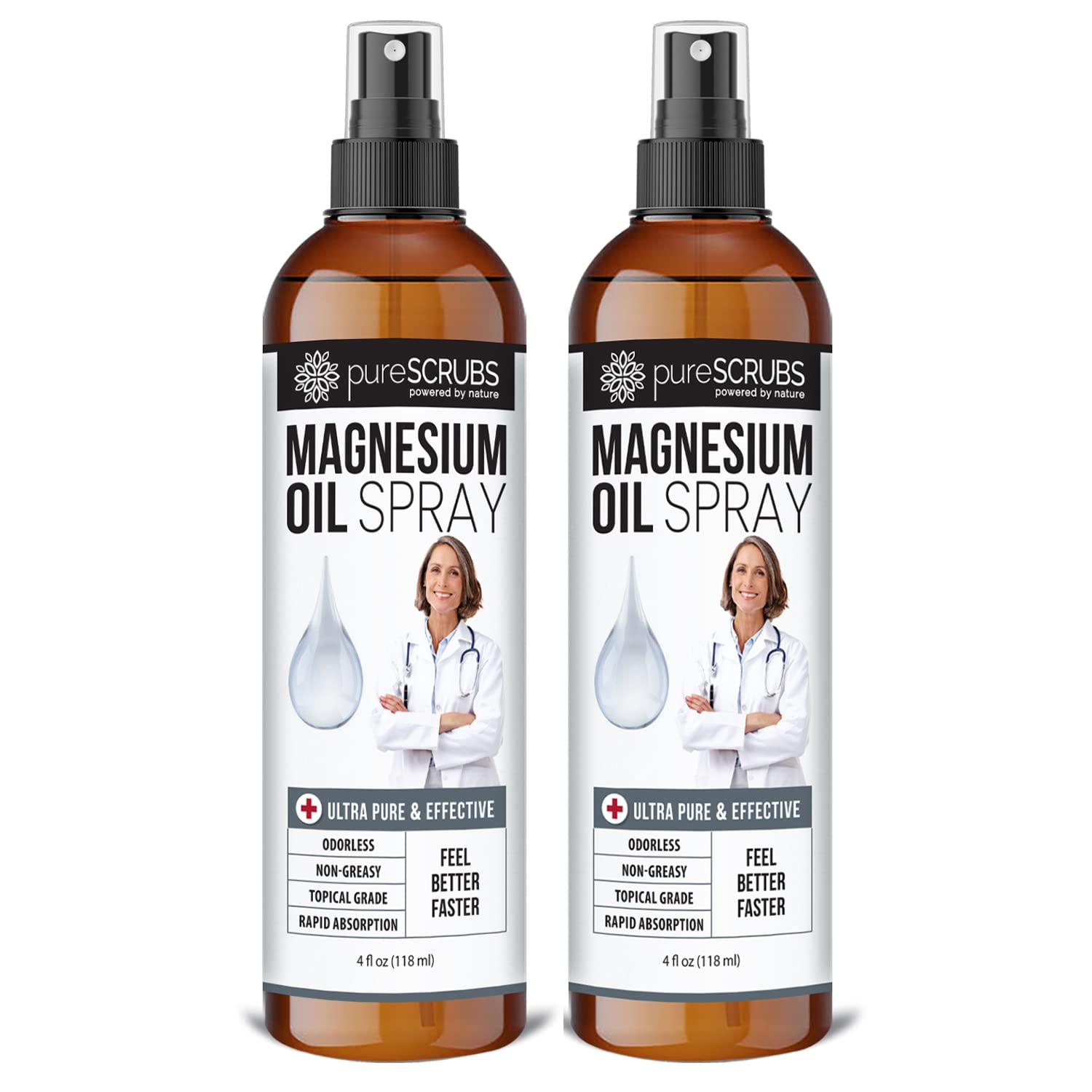 Spray De Aceite De Magnesio Purescrubs 120 Ml (paquete Económico De 2 Botellas) - Venta Internacional.