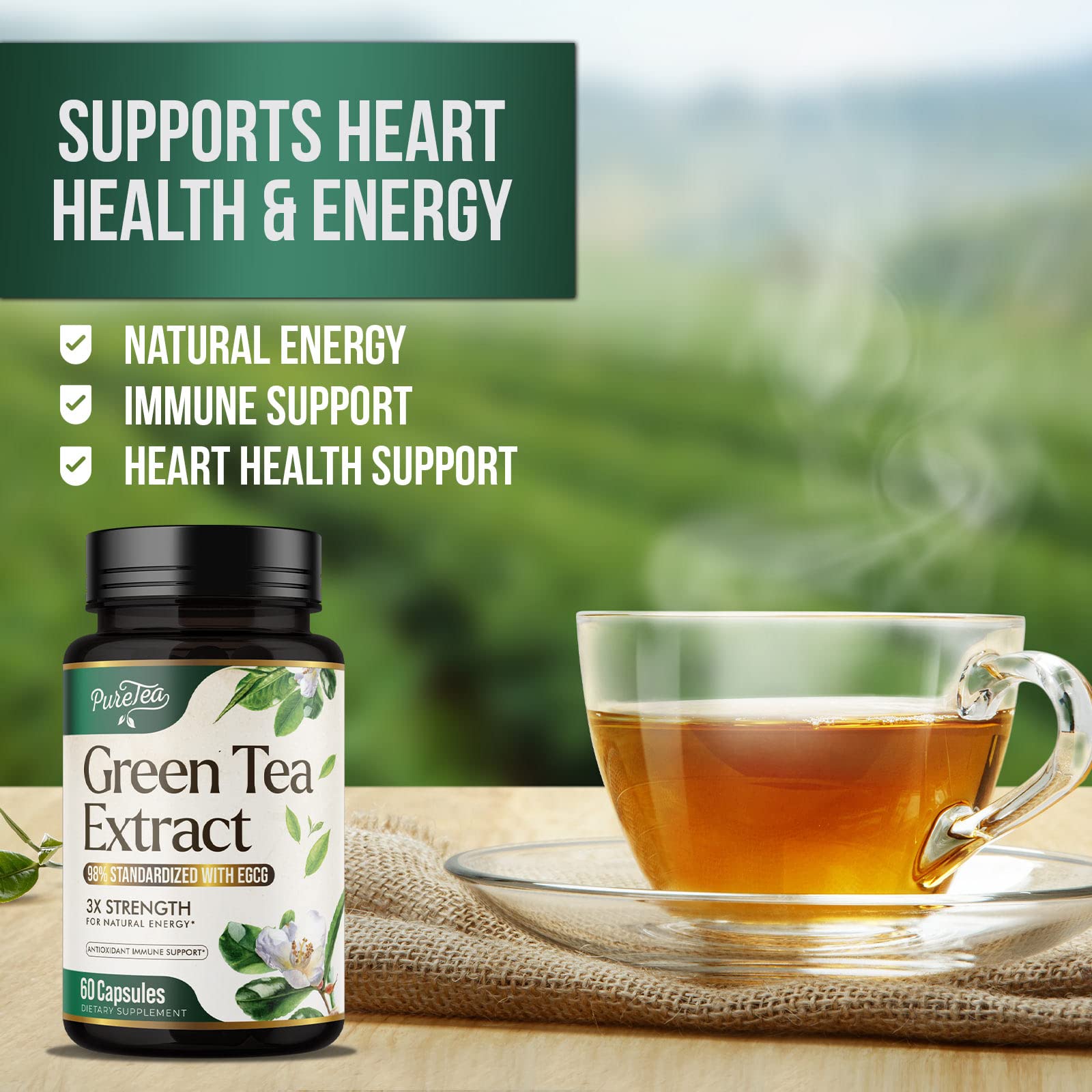 Foto 4 pulgar | Suplemento De Cápsulas De Extracto De Té Verde De 1000 Mg Con 98% De Egcg - Venta Internacional.