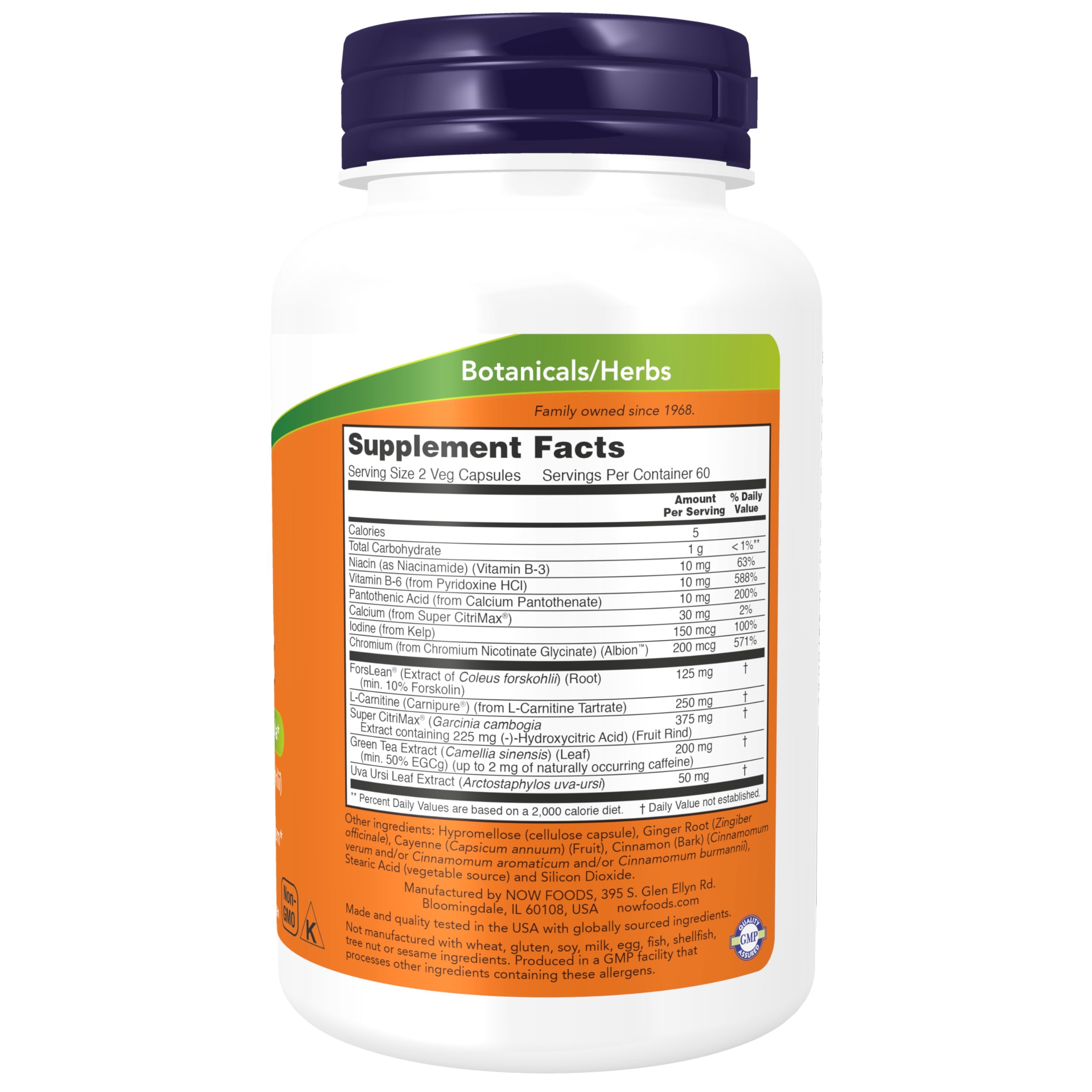 Foto 3 pulgar | Supplements Now Diet Support Con 120 Cápsulas Vegetarianas Forslean - Venta Internacional.