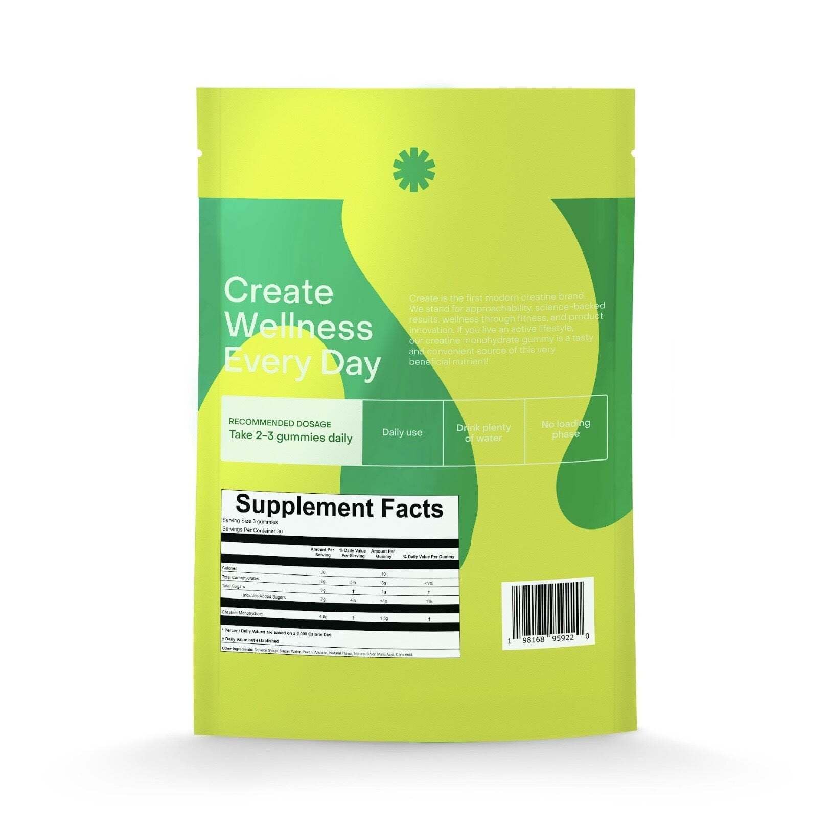 Foto 7 pulgar | Gomitas De Monohidrato De Creatina Create Boost, 90 Unidades, Manzana Verde Agria - Venta Internacional.