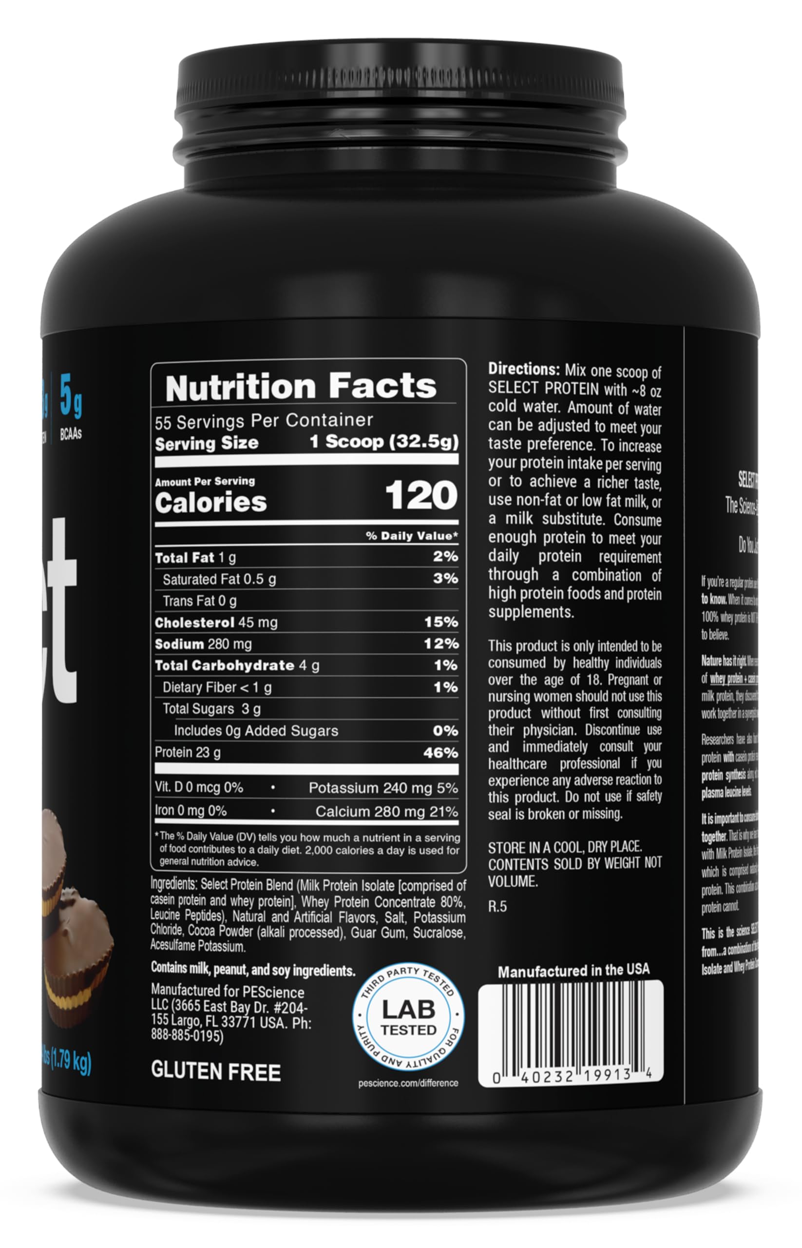 Foto 5 pulgar | Proteína En Polvo Pescience Select Con Chocolate Bajo En Carbohidratos Y Cacahuete 55s - Venta Internacional.