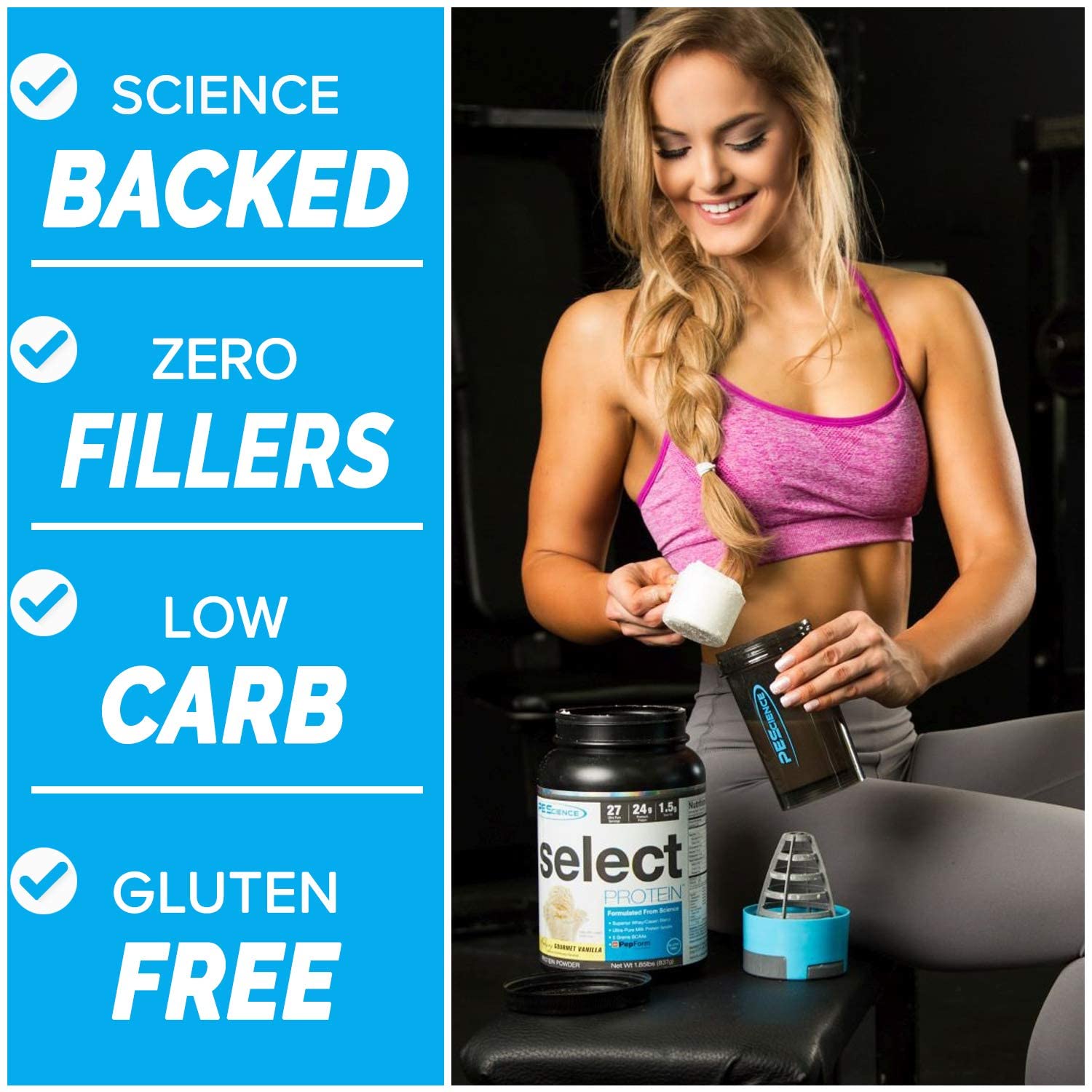 Foto 7 | Proteína En Polvo Pescience Select Con Chocolate Bajo En Carbohidratos Y Cacahuete 55s - Venta Internacional.
