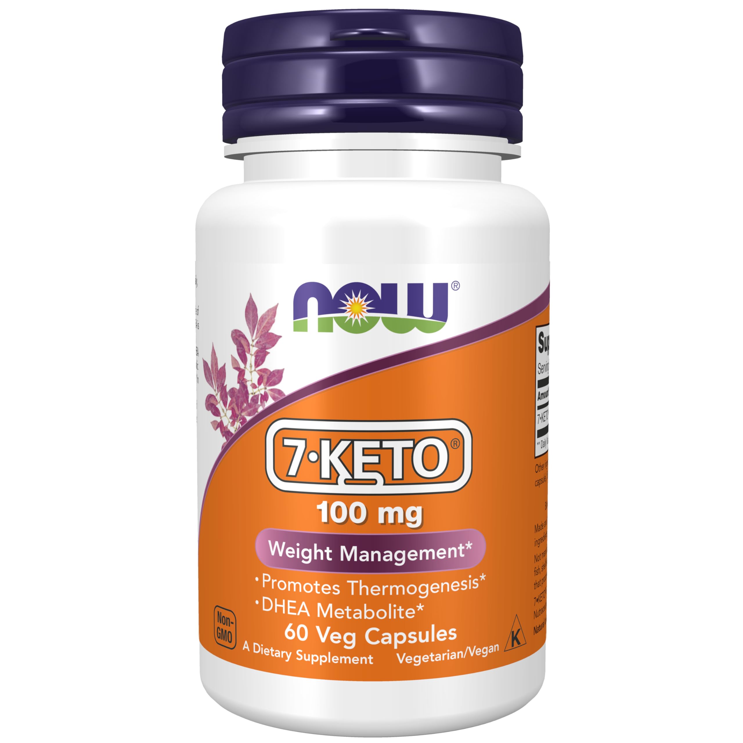 Supplement Now 7-keto (acetato De Dhea 7-one) 100 Mg 60 Cápsulas Vegetarianas - Venta Internacional.