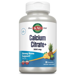 Foto 1 | Suplemento Kal De Citrato De Calcio, Mezcla De Frutas Masticables, 60 Unidades - Venta Internacional.
