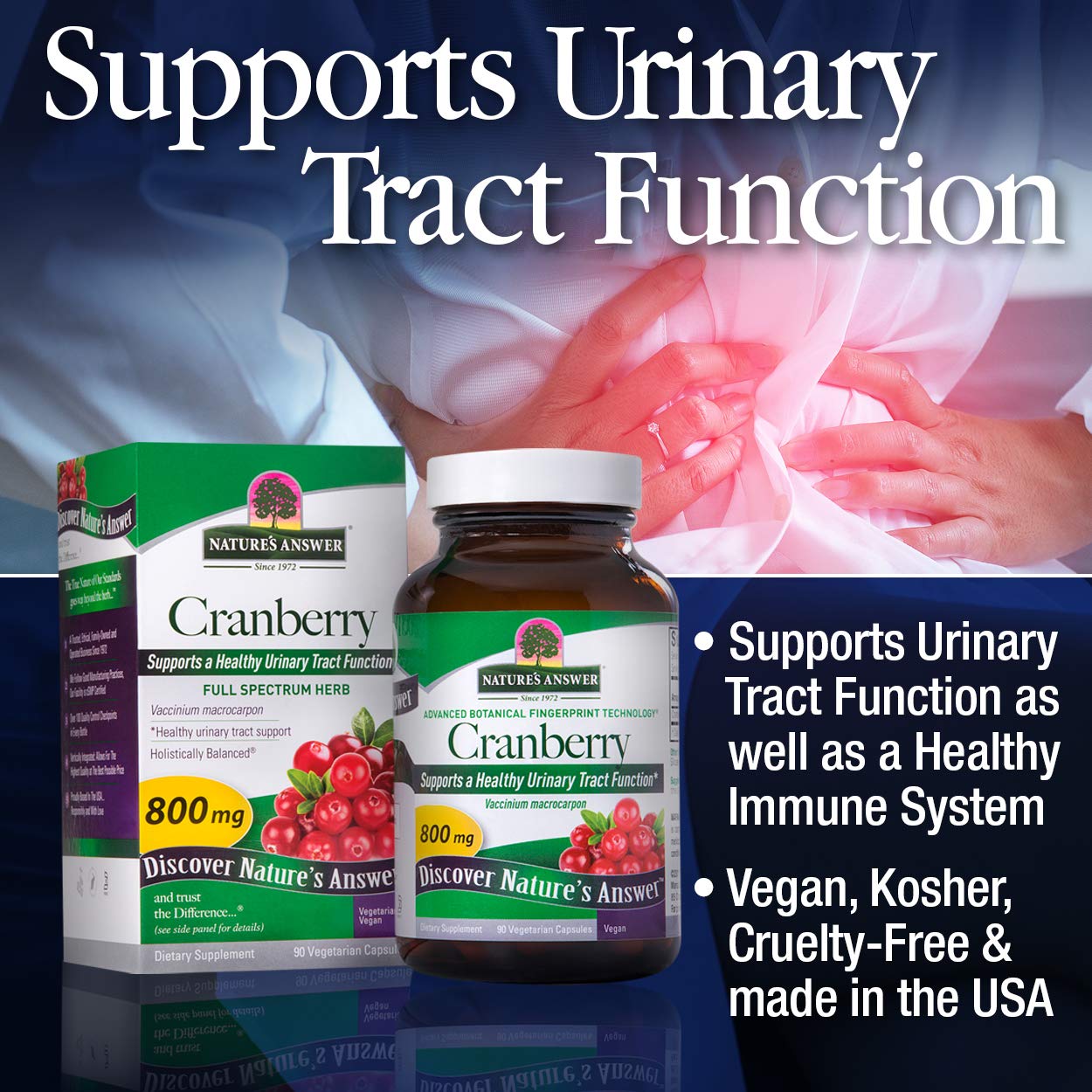 Foto 4 pulgar | Suplemento Nature's Answer Cranberry Fruit 90 Cápsulas X2 - Venta Internacional.
