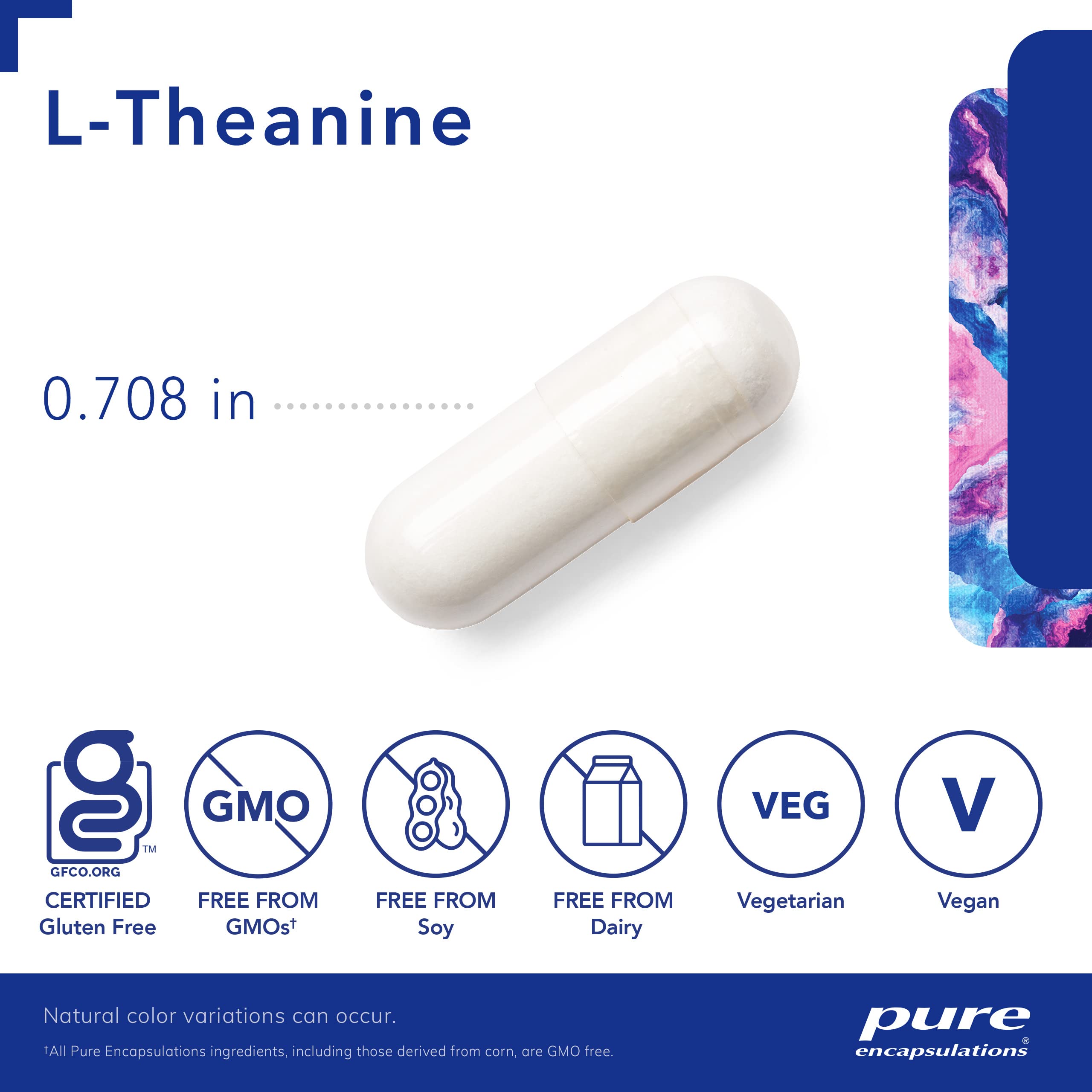Foto 4 pulgar | Suplemento De Aminoácidos Pure Encapsulations L-teanina 60 Cápsulas - Venta Internacional.
