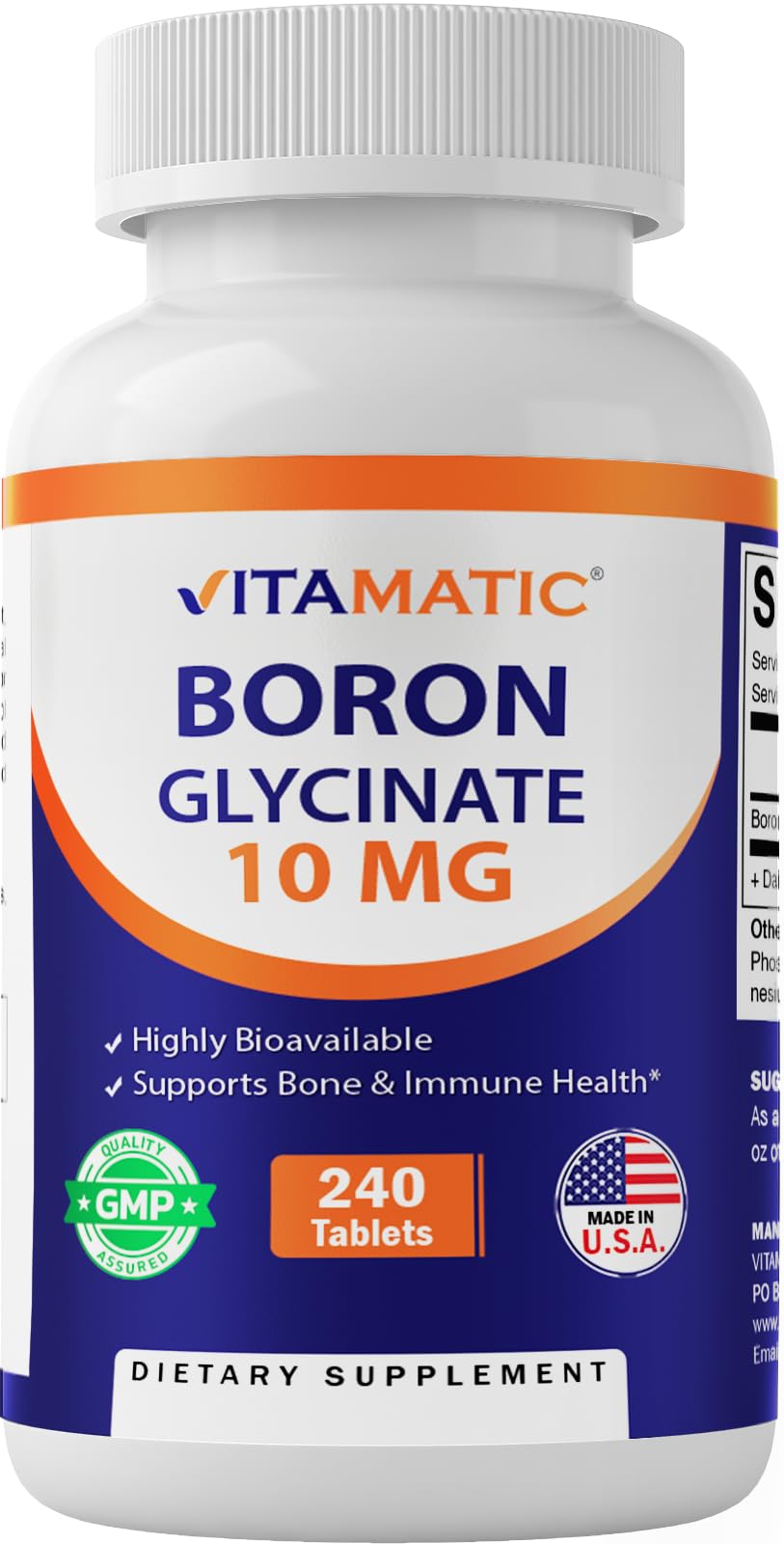 Suplemento Vitamático De Boro Quelado 10 Mg 240 Comprimidos - Venta Internacional.