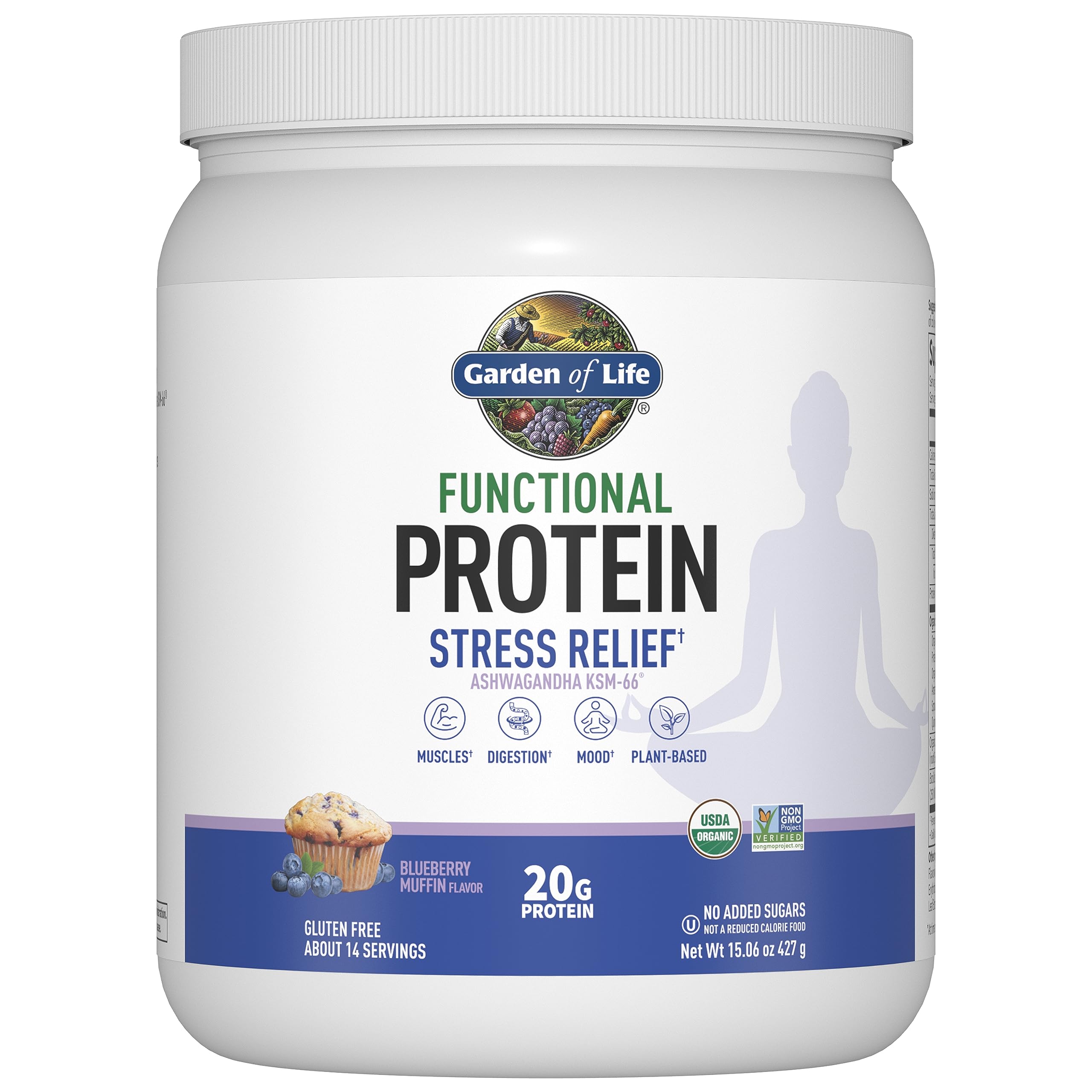 Foto 2 pulgar | Proteína En Polvo Garden Of Life Functional Stress Relief 20g - Venta Internacional.
