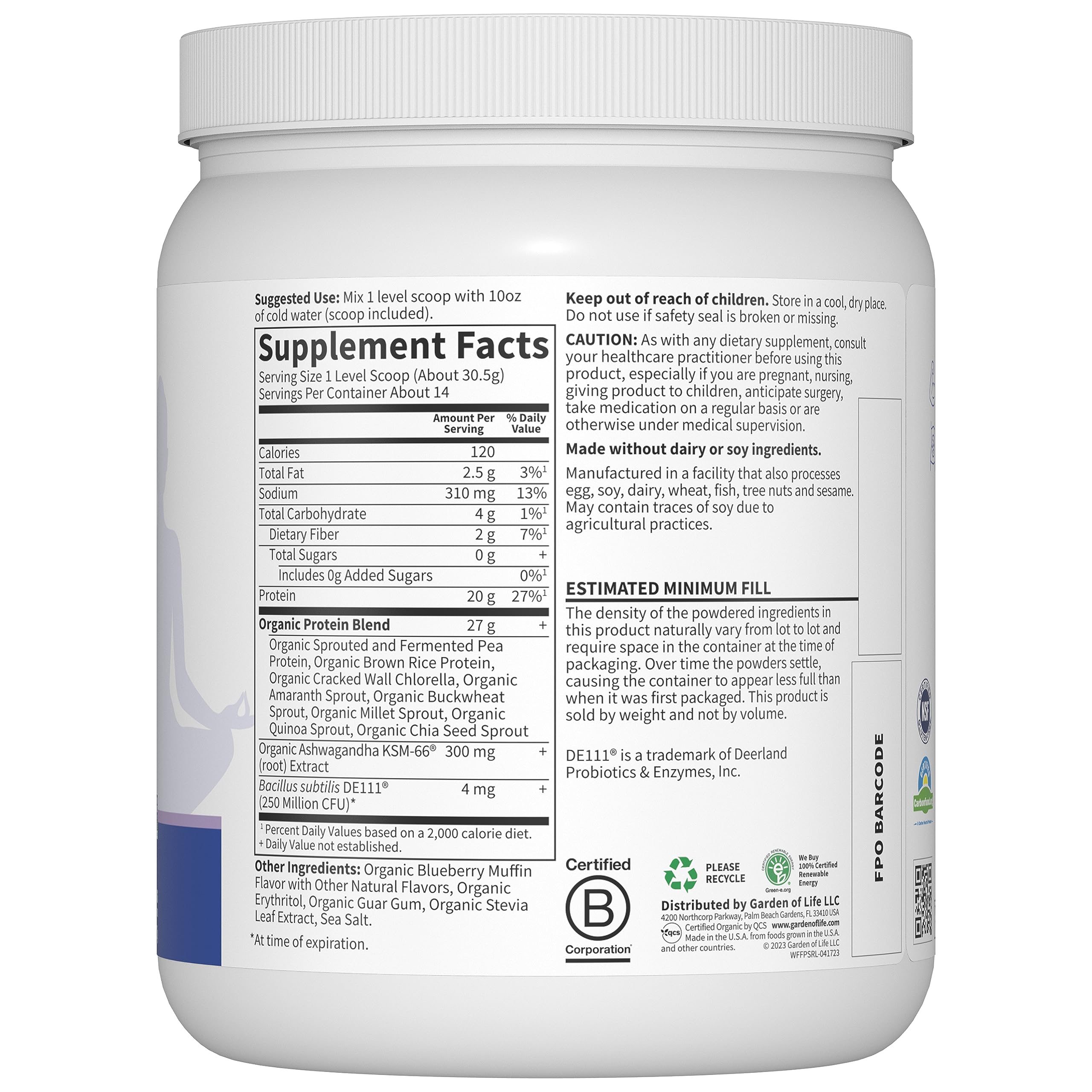 Foto 4 pulgar | Proteína En Polvo Garden Of Life Functional Stress Relief 20g - Venta Internacional.