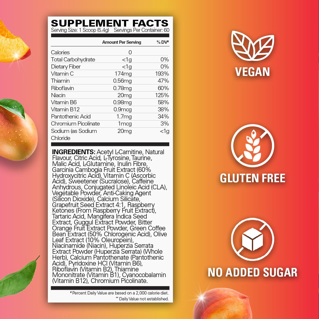 Foto 3 pulgar | Polvo Para Antes Del Entrenamiento Ehp Labs Oxyshred Peach Mango 60 Porciones - Venta Internacional.