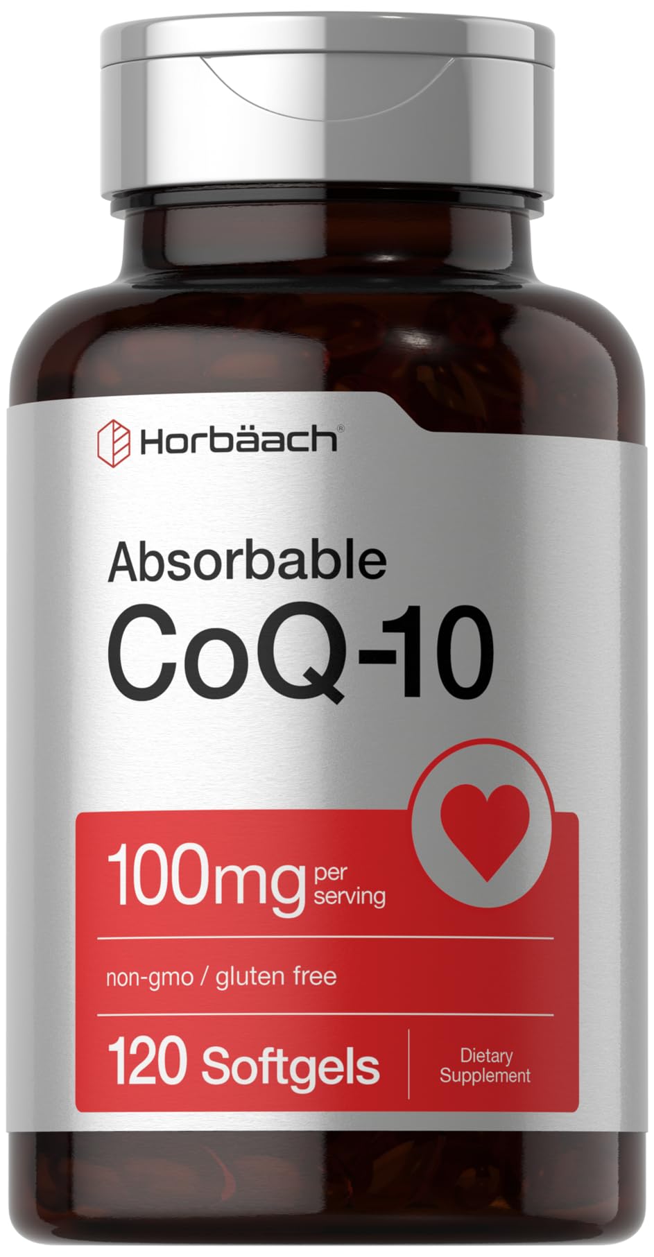 Foto 2 pulgar | Suplemento Horbäach Coq10, 100 Mg, Cápsulas Blandas, 120 Unidades - Venta Internacional.