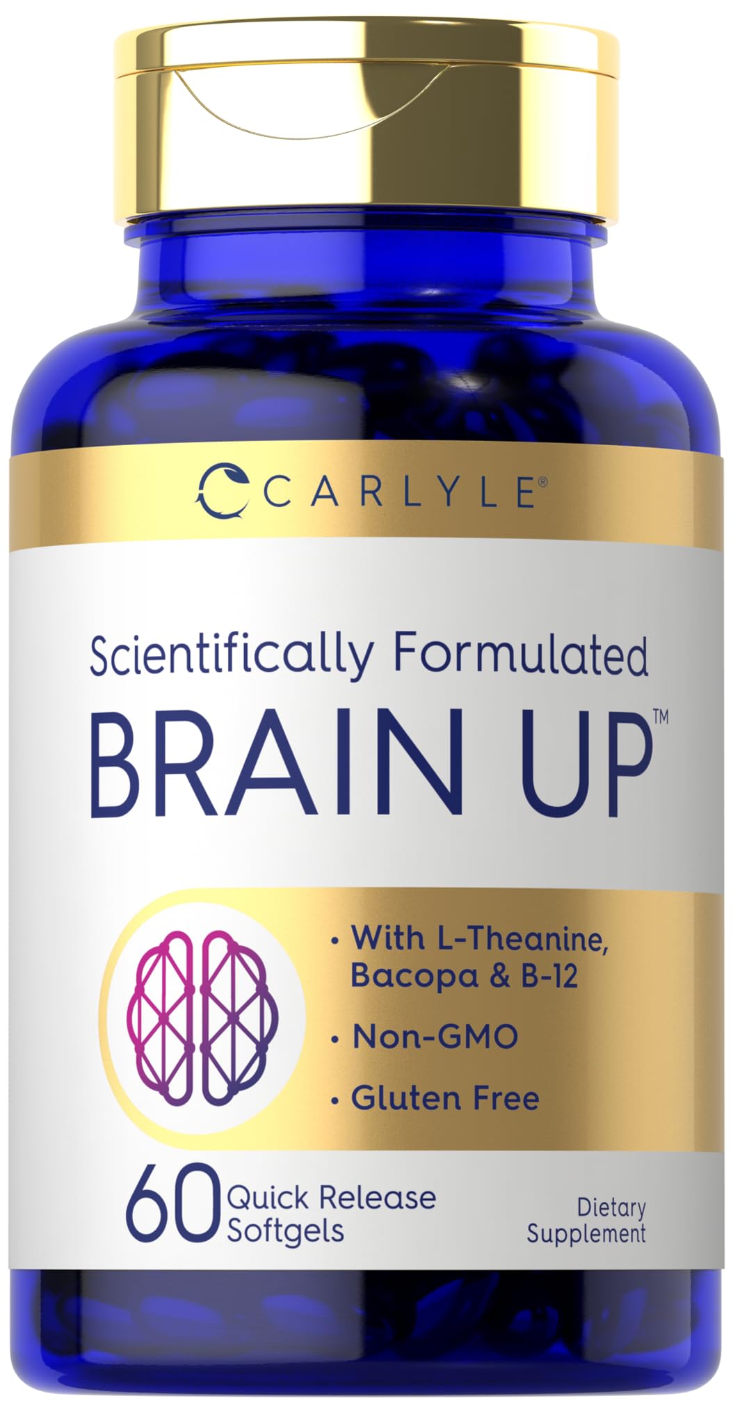 Foto 1 | Suplemento Carlyle Brain Up 60 Cápsulas Blandas Con L-teanina Y Bacopa - Venta Internacional.