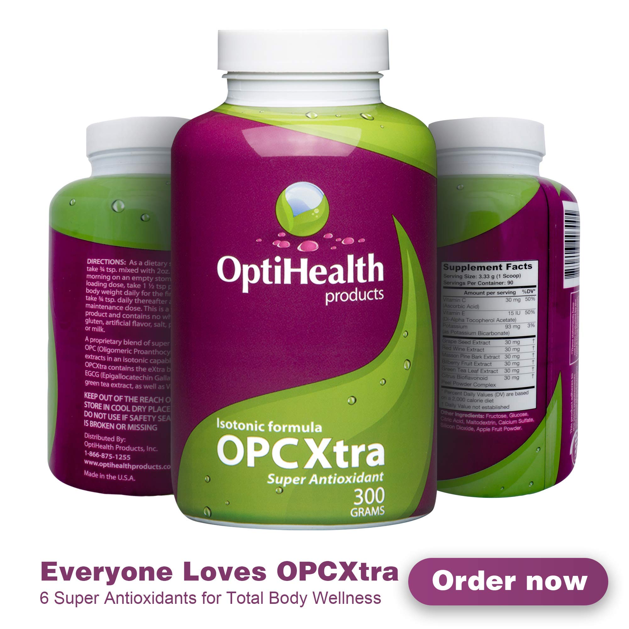 Foto 3 pulgar | Suplemento Optihealth Opcxtra Isotonic Opc, Suministro De 3 Meses - Venta Internacional.