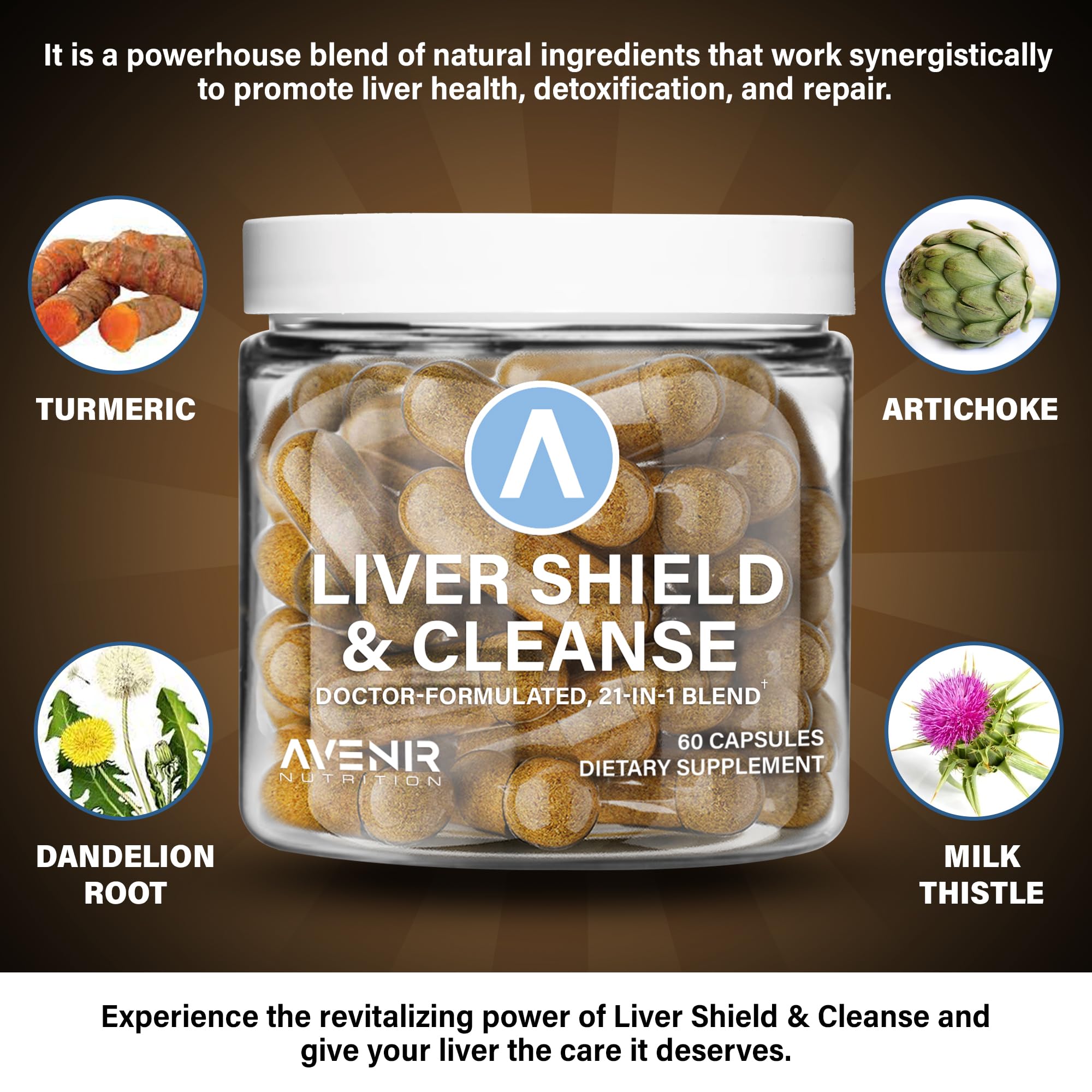Foto 4 | Suplemento Hepático Avenir Nutrition Liver Shield 60 Cápsulas - Venta Internacional.