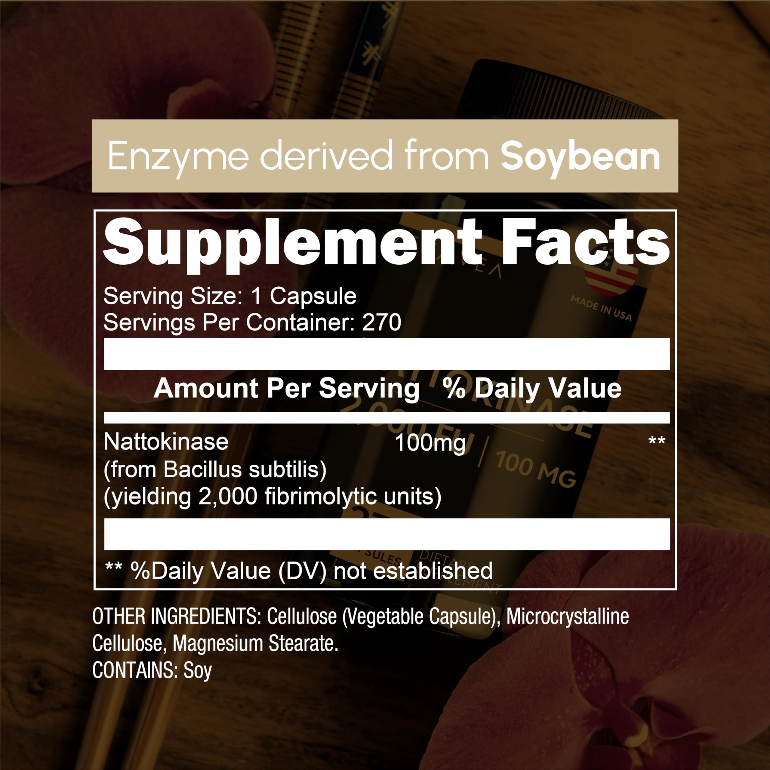 Foto 2 | Suplemento Zenavea Nattokinase 2000 Fu Dose 270 Cápsulas Veganas - Venta Internacional.