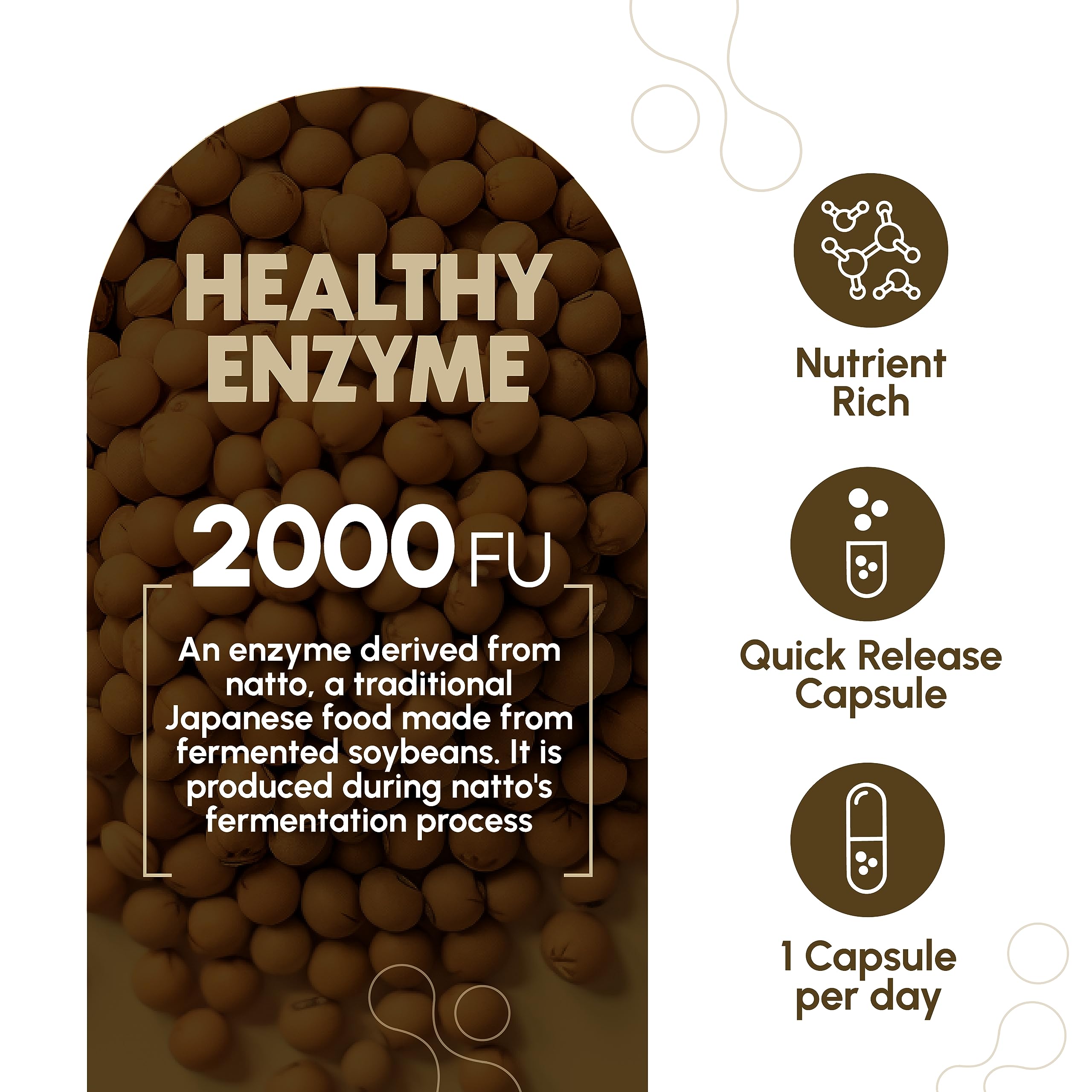 Foto 4 pulgar | Suplemento Zenavea Nattokinase 2000 Fu Dose 270 Cápsulas Veganas - Venta Internacional.