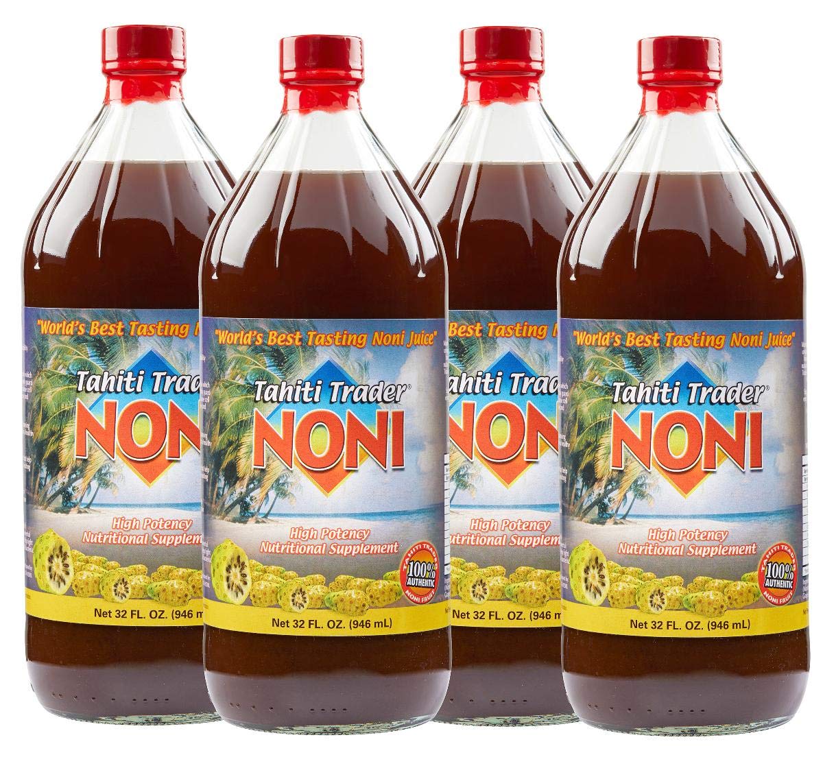 Foto 2 pulgar | Noni Juice Tahiti Trader Original De Alta Potencia, 960 Ml (paquete De 4) - Venta Internacional.