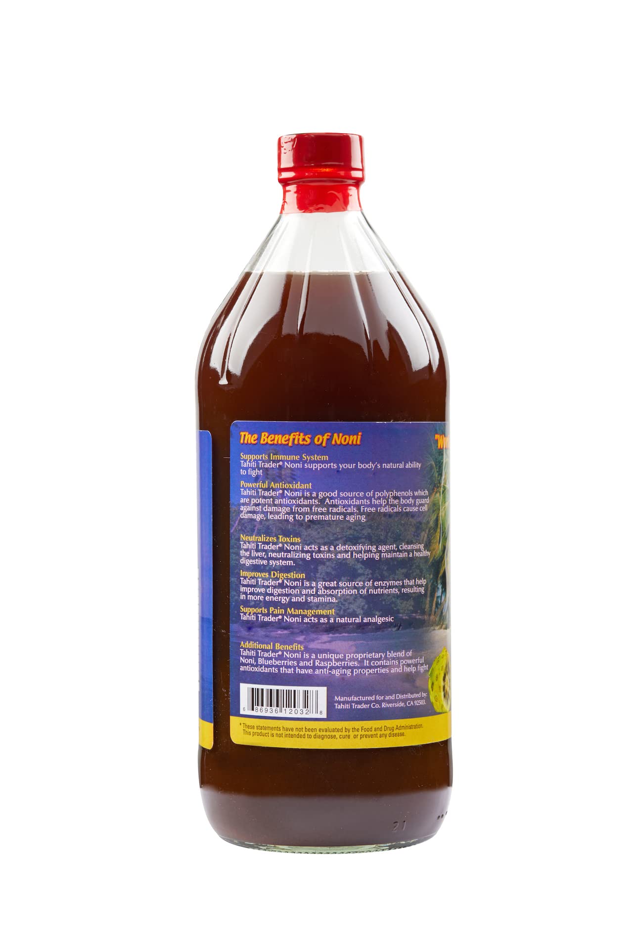 Foto 3 pulgar | Noni Juice Tahiti Trader Original De Alta Potencia, 960 Ml (paquete De 4) - Venta Internacional.