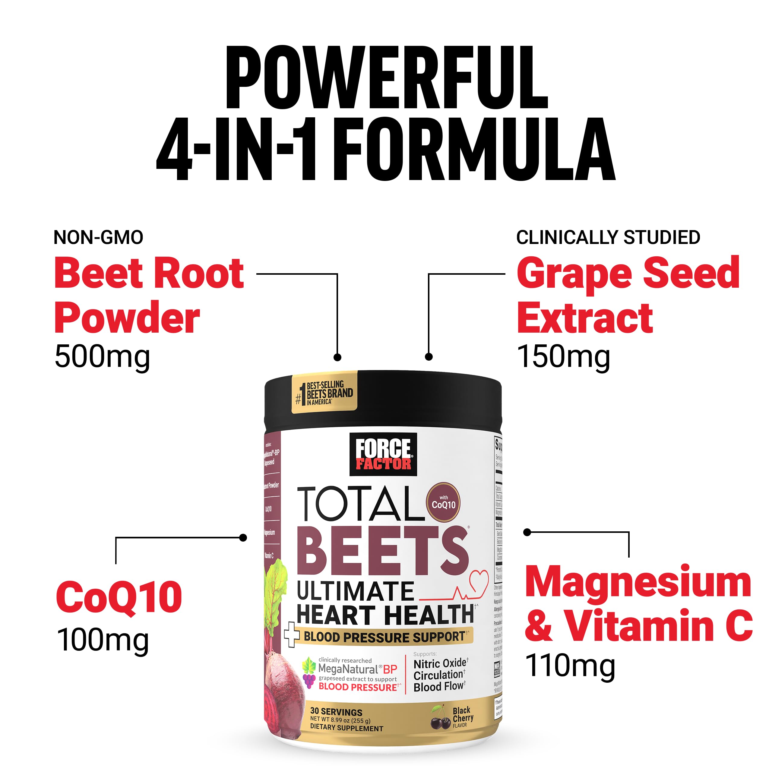 Foto 5 pulgar | Suplemento Force Factor Total Beets Heart Health 30 Porciones - Venta Internacional.