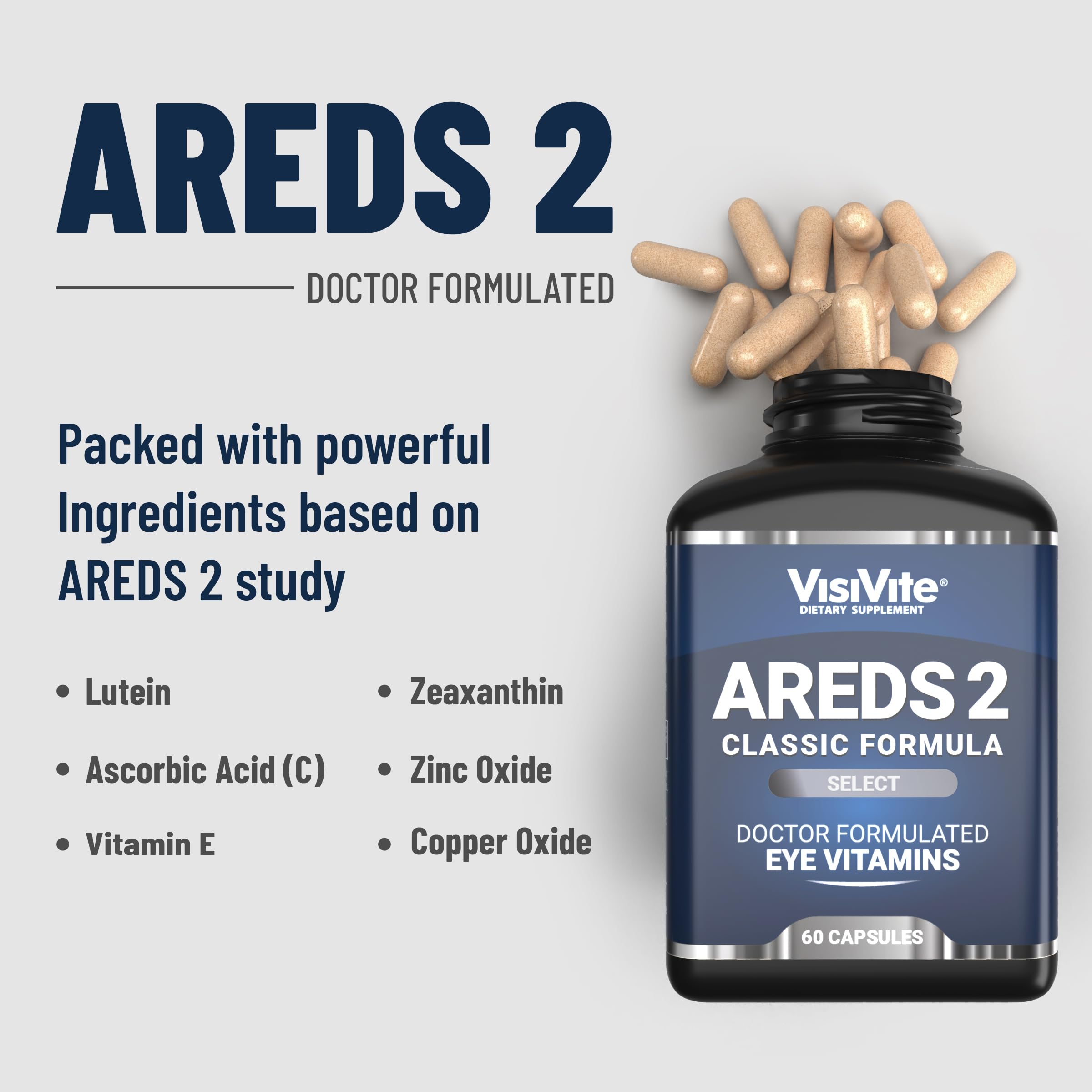 Foto 2 | Suplementos Visivite Areds 2 Select Eye Para La Mácula, 60 Cápsulas - Venta Internacional.