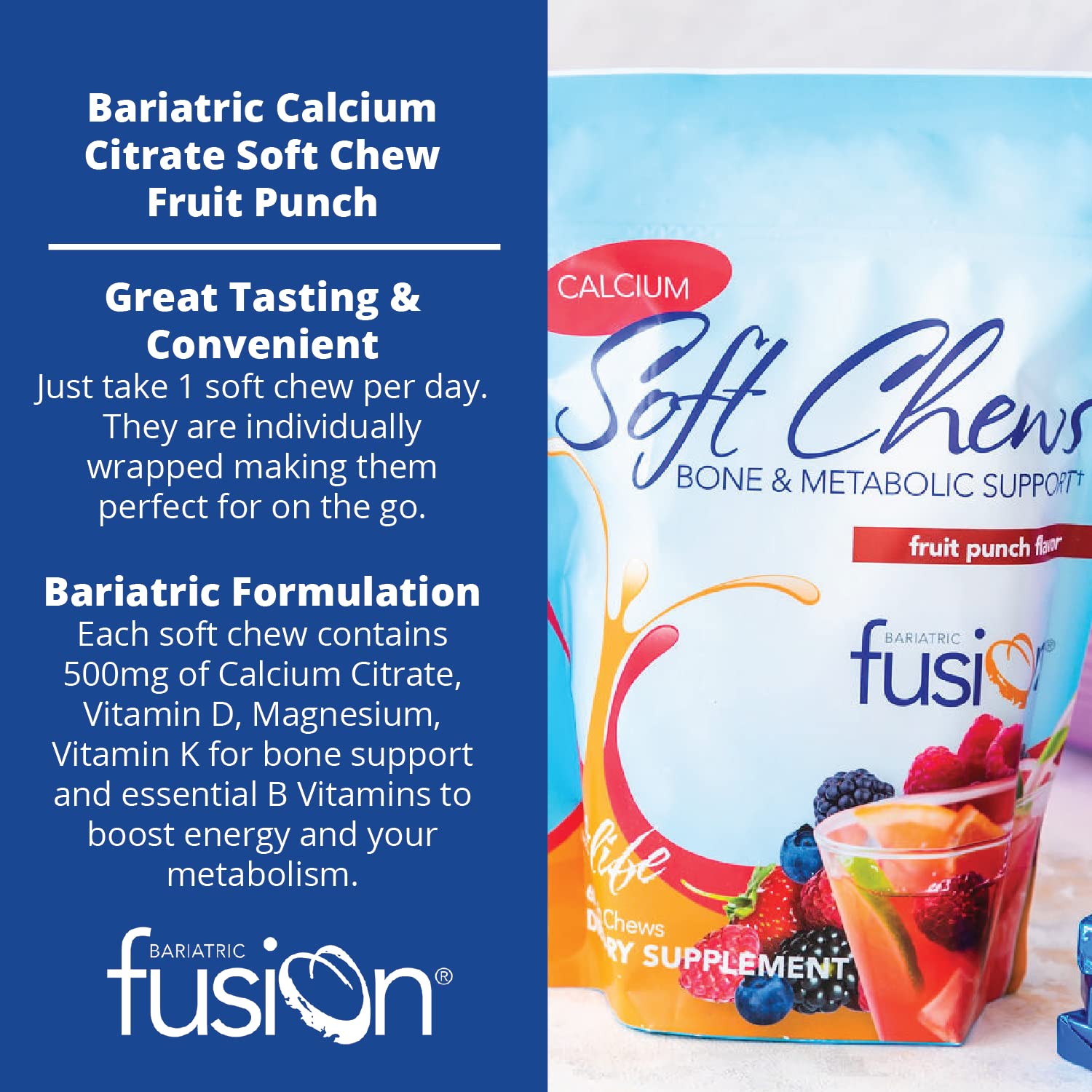 Foto 4 pulgar | Suplemento Bariatric Fusion, Masticables De Calcio Bariátrico, 60 Unidades - Venta Internacional.