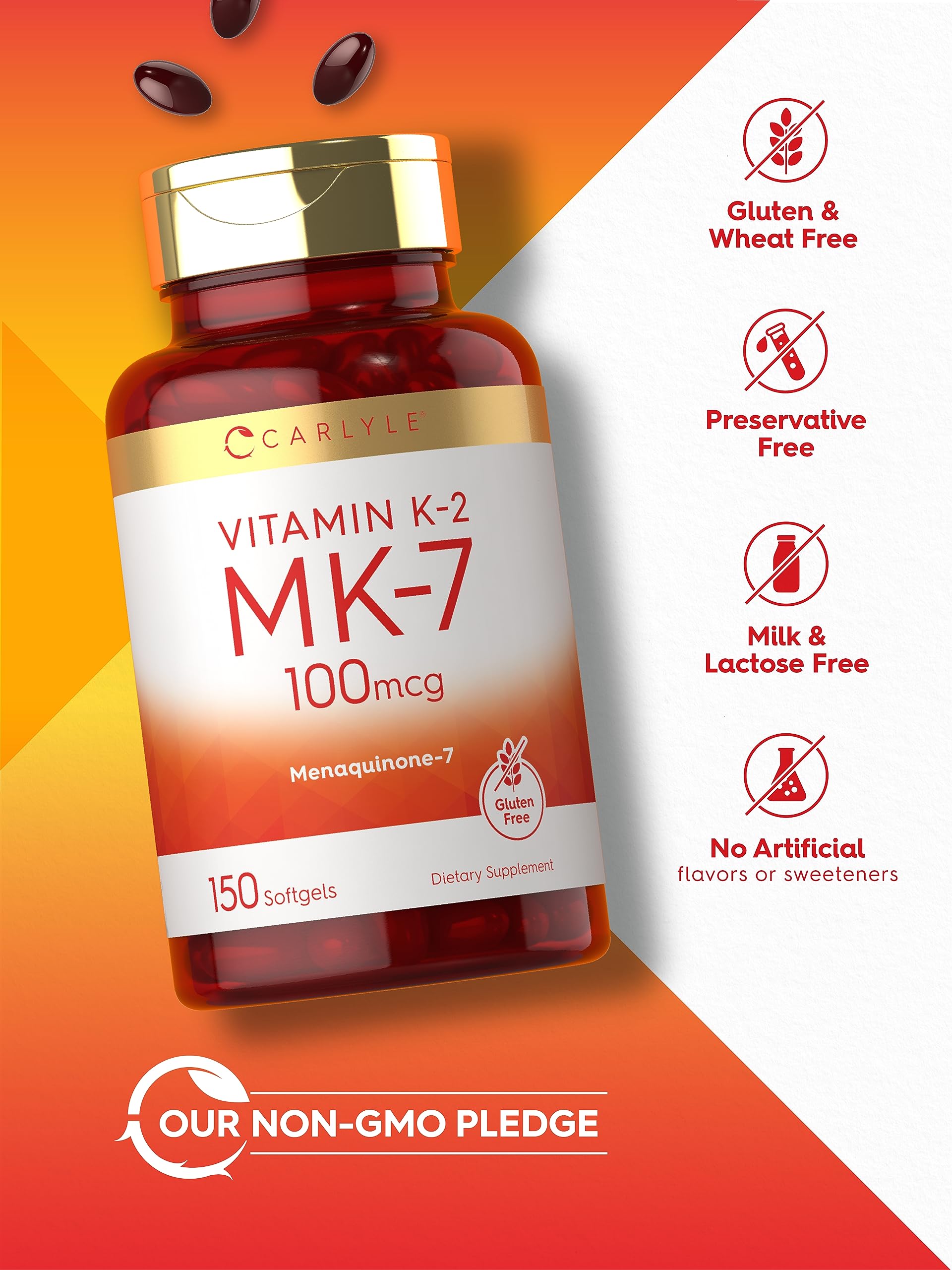 Foto 6 pulgar | Suplemento Carlyle De Vitamina K2 Mk7 100 Mcg 150 Cápsulas Blandas - Venta Internacional.