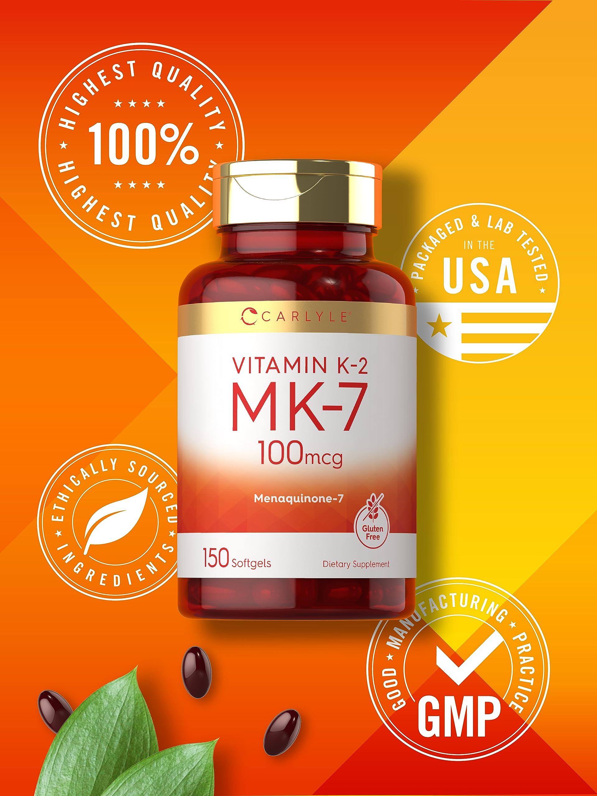 Foto 7 pulgar | Suplemento Carlyle De Vitamina K2 Mk7 100 Mcg 150 Cápsulas Blandas - Venta Internacional.