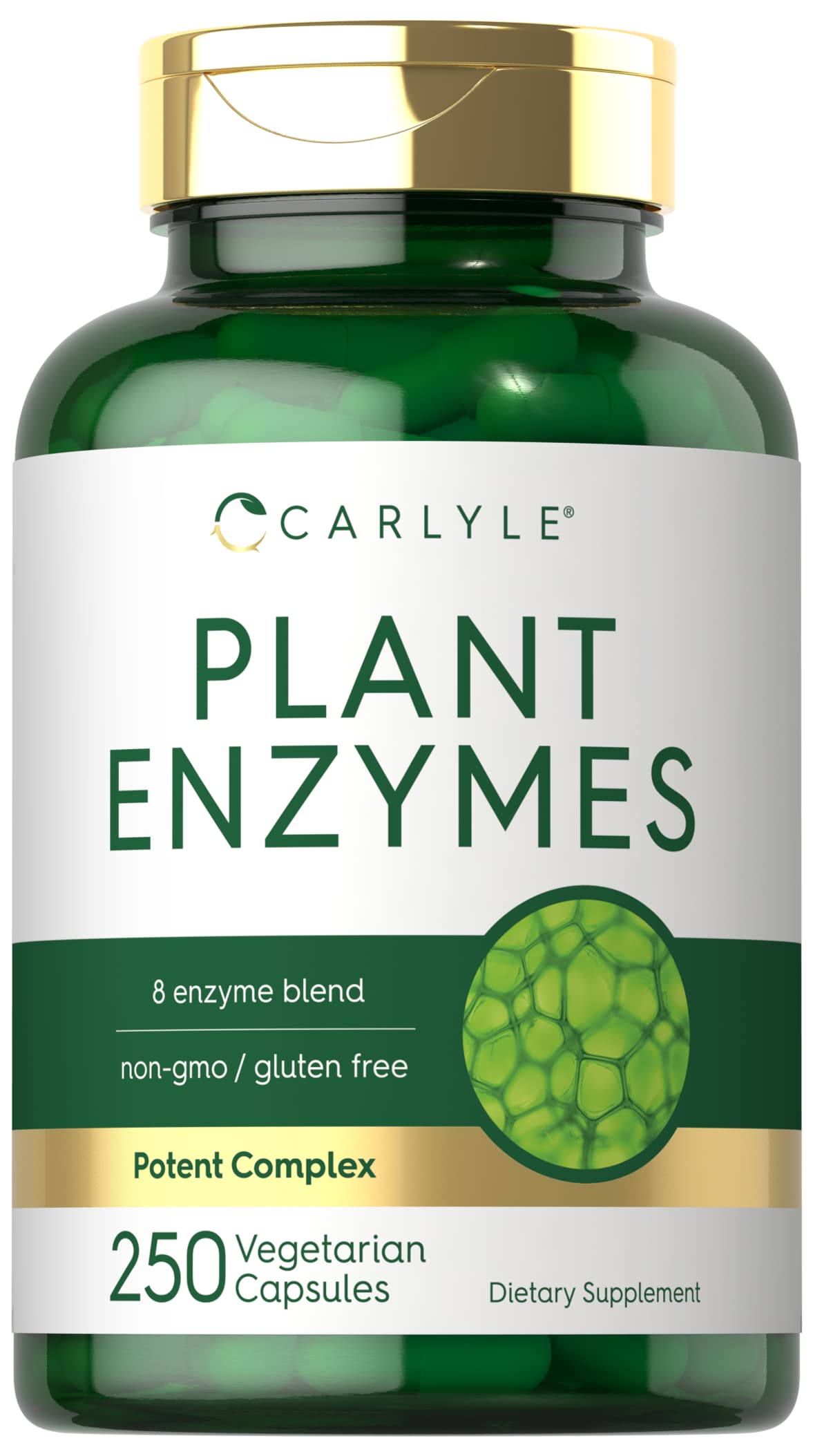 Foto 2 pulgar | Suplemento Carlyle Plant Enzymes 250 Cápsulas Con Proteasa - Venta Internacional.