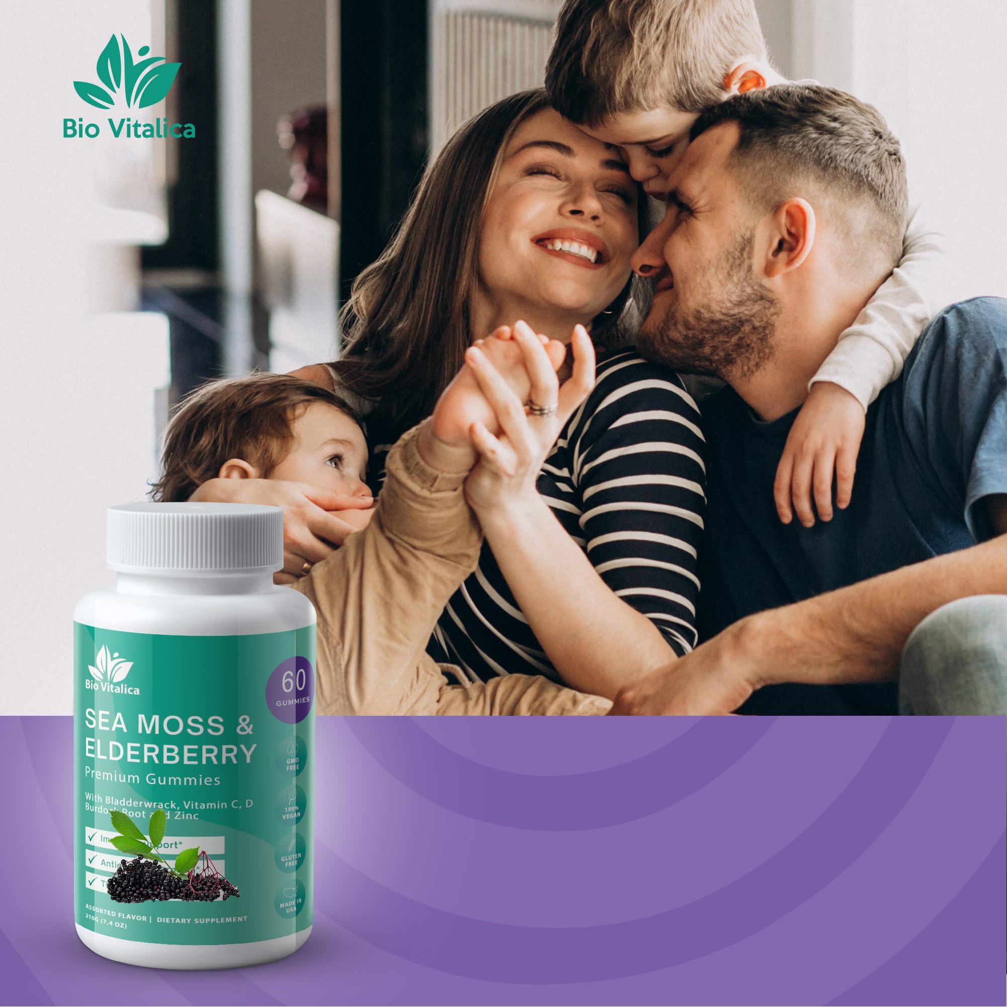 Foto 6 pulgar | Suplemento Bio Vitalica Sea Moss Gomies Con Saúco Y Vitaminas - Venta Internacional.
