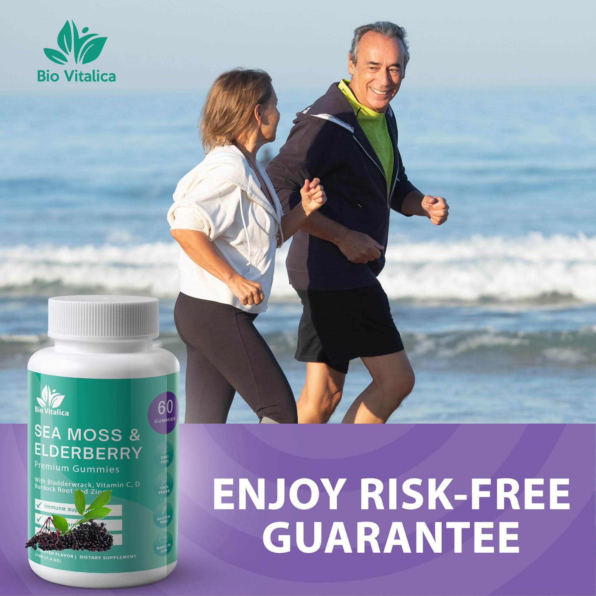Foto 7 pulgar | Suplemento Bio Vitalica Sea Moss Gomies Con Saúco Y Vitaminas - Venta Internacional.