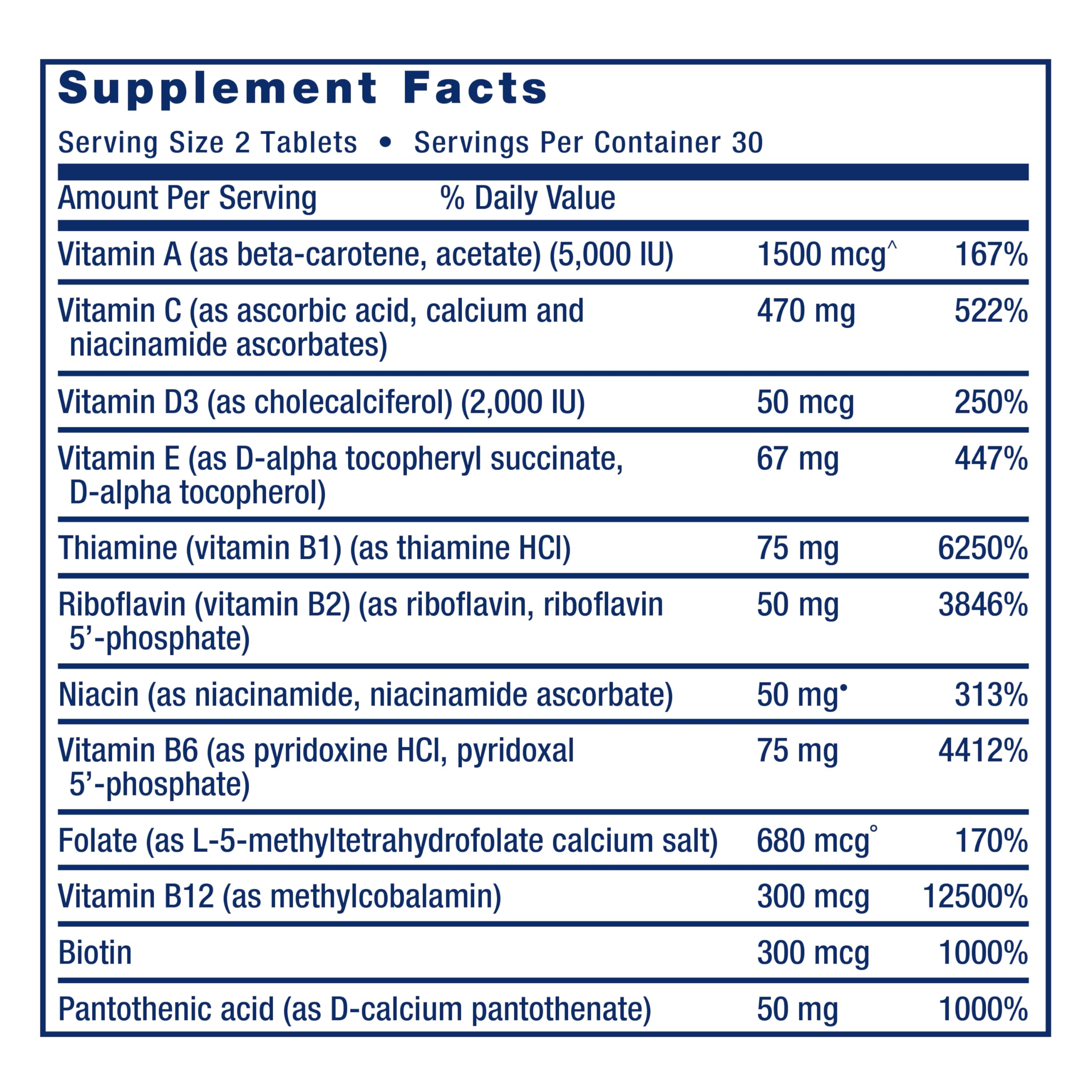 Foto 3 pulgar | Multivitamin Life Extension 2 Al Día, 60 Comprimidos - Venta Internacional.