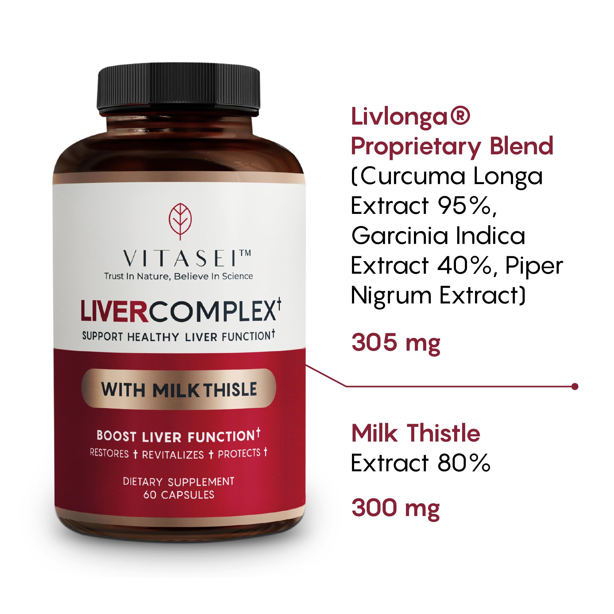 Foto 4 pulgar | Suplemento De Limpieza Hepática Vitasei Liver Complex 60 Cápsulas - Venta Internacional.