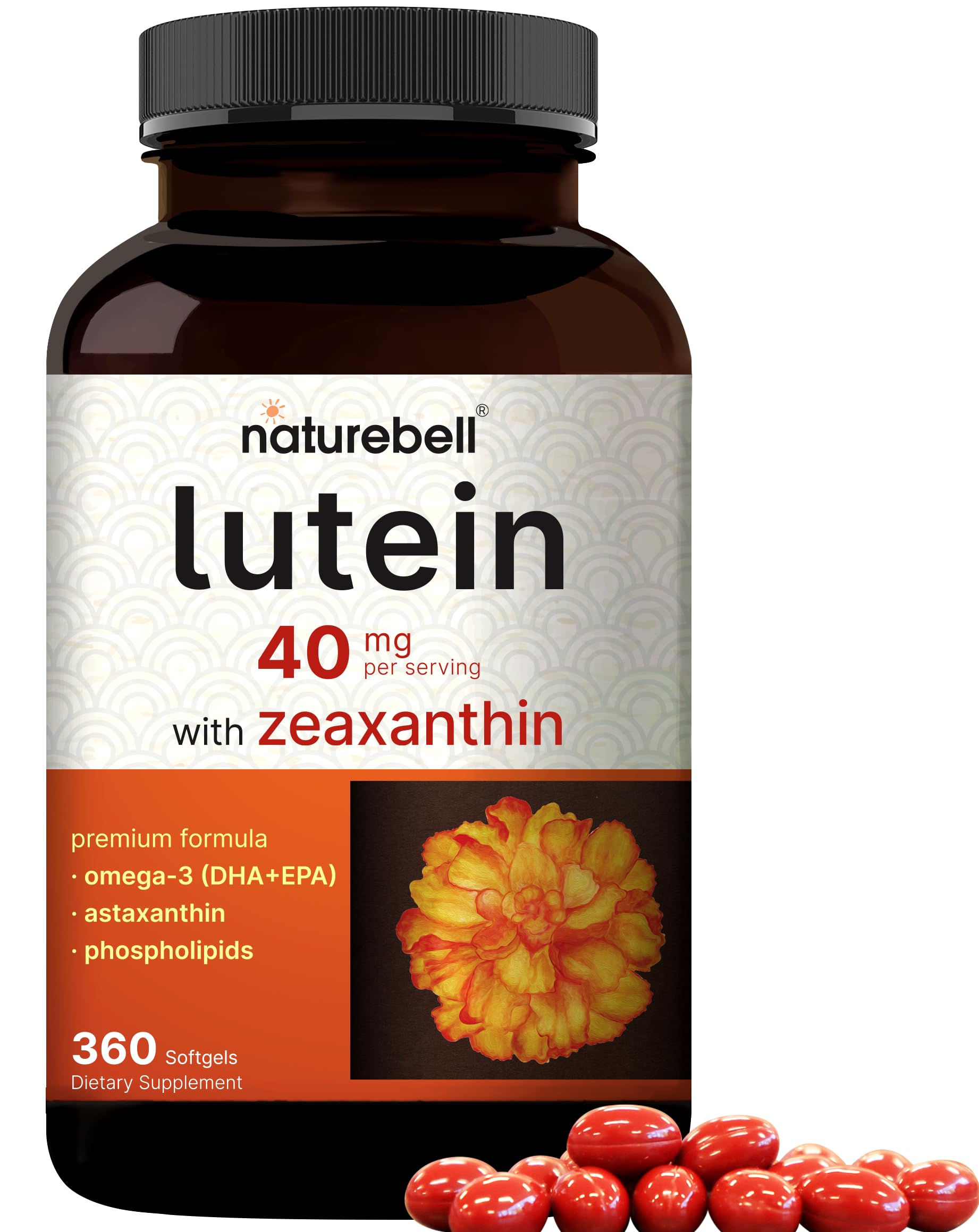 Foto 2 pulgar | Suplemento Naturebell De 40 Mg De Luteína Y 1600 Mcg De Zeaxantina - Venta Internacional.