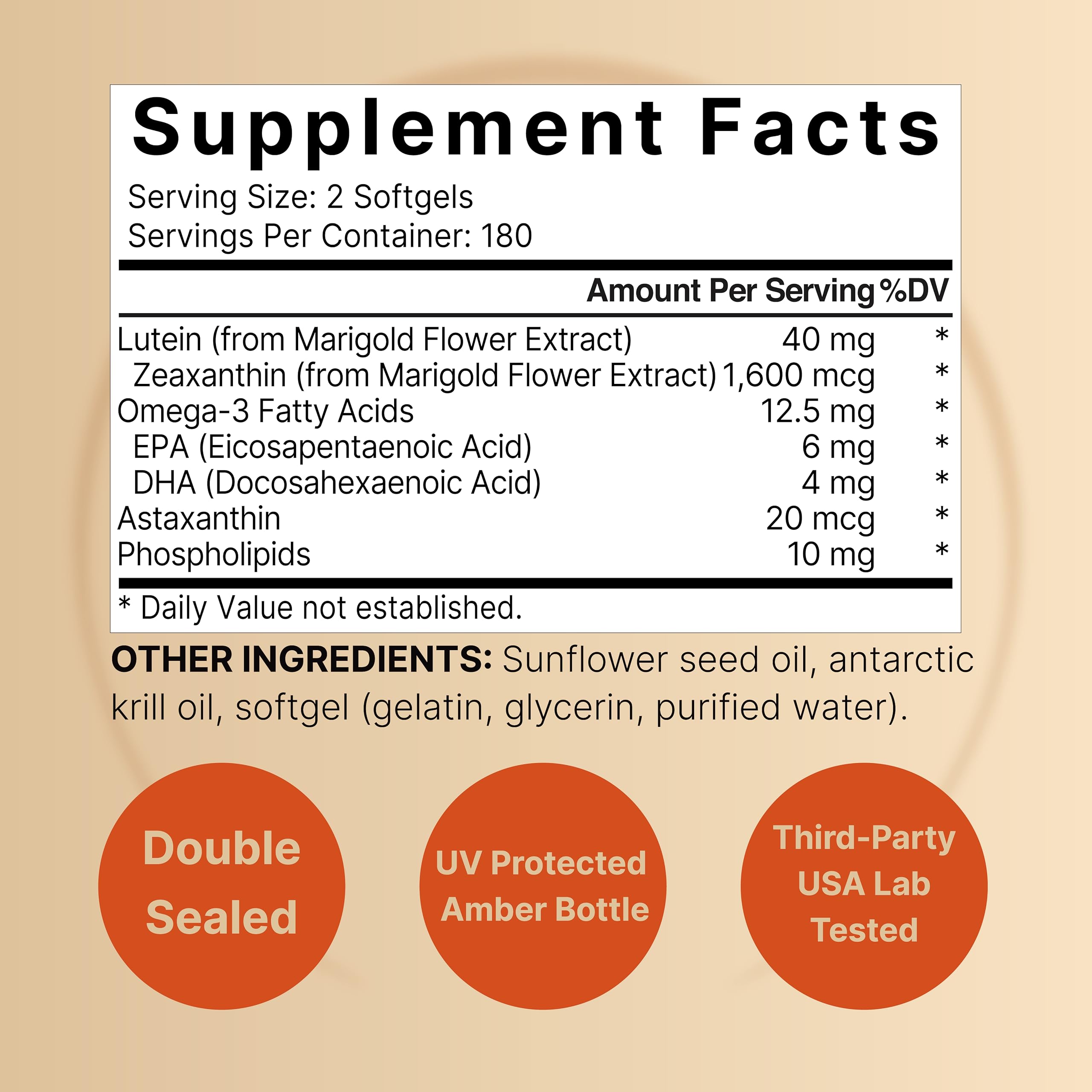 Foto 3 pulgar | Suplemento Naturebell De 40 Mg De Luteína Y 1600 Mcg De Zeaxantina - Venta Internacional.