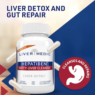 Foto 2 | Suplemento Liver Detox Cleanse Hepatiben Liver Medic - Venta Internacional.