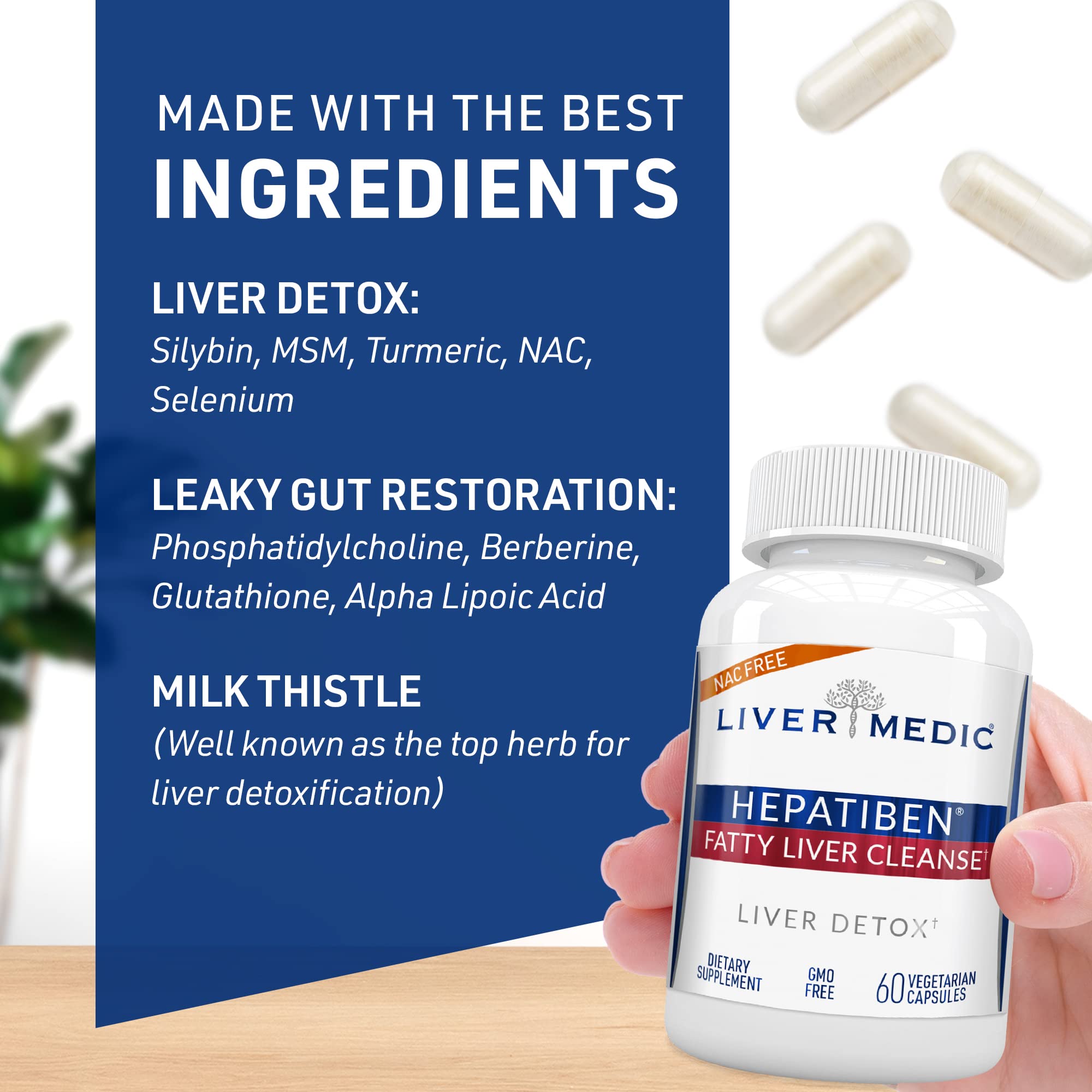 Foto 5 pulgar | Suplemento Liver Detox Cleanse Hepatiben Liver Medic - Venta Internacional.