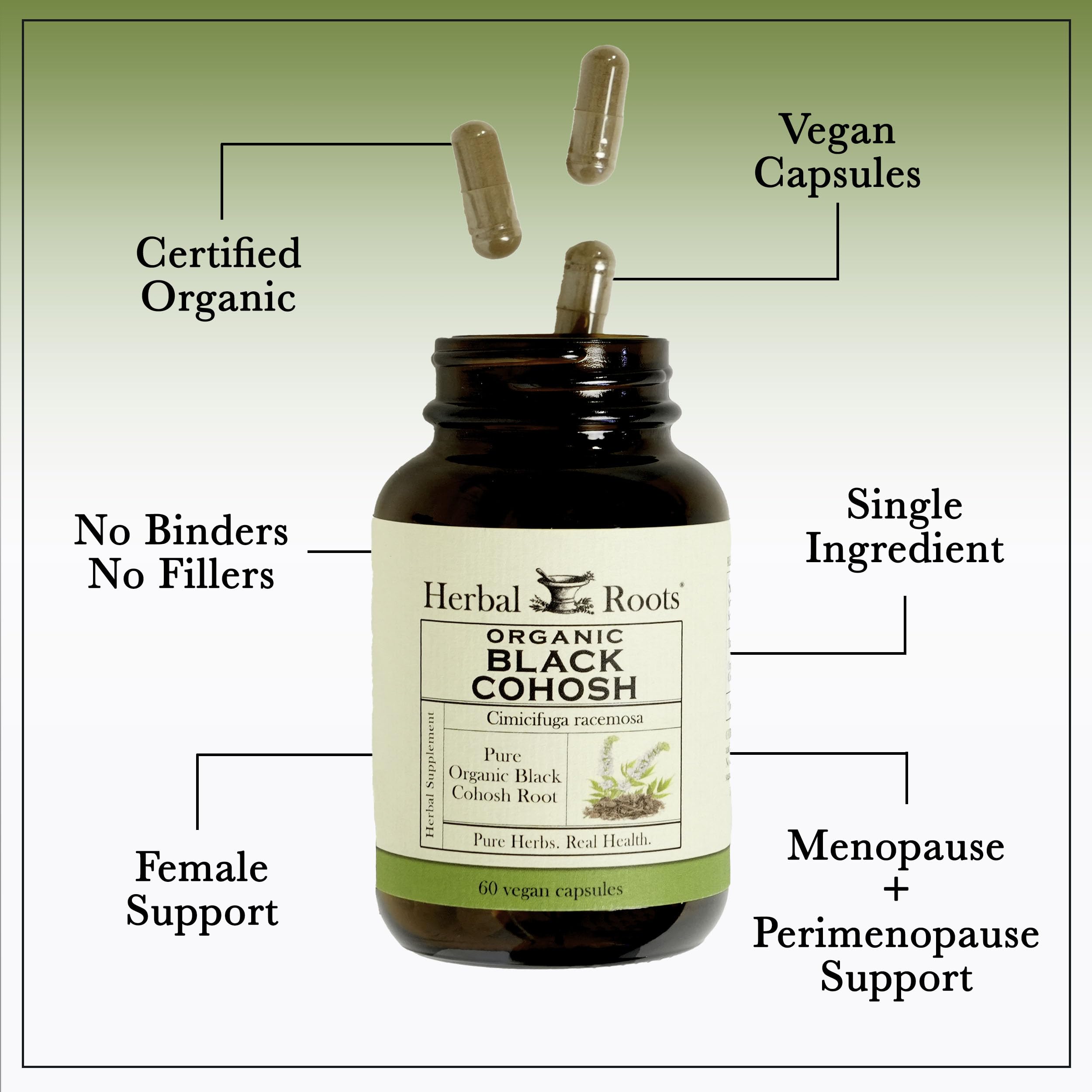 Foto 4 pulgar | Suplemento Herbal Roots De Raíz De Cohosh Negro 600 Mg 60 Cápsulas - Venta Internacional.