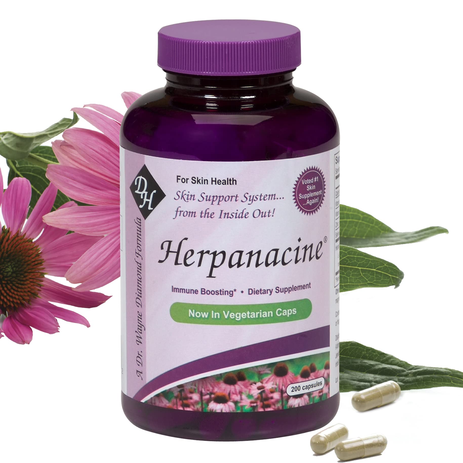 Foto 2 pulgar | Suplemento Herpanacine Diamond Natural Skin Care 200 Comprimidos - Venta Internacional.