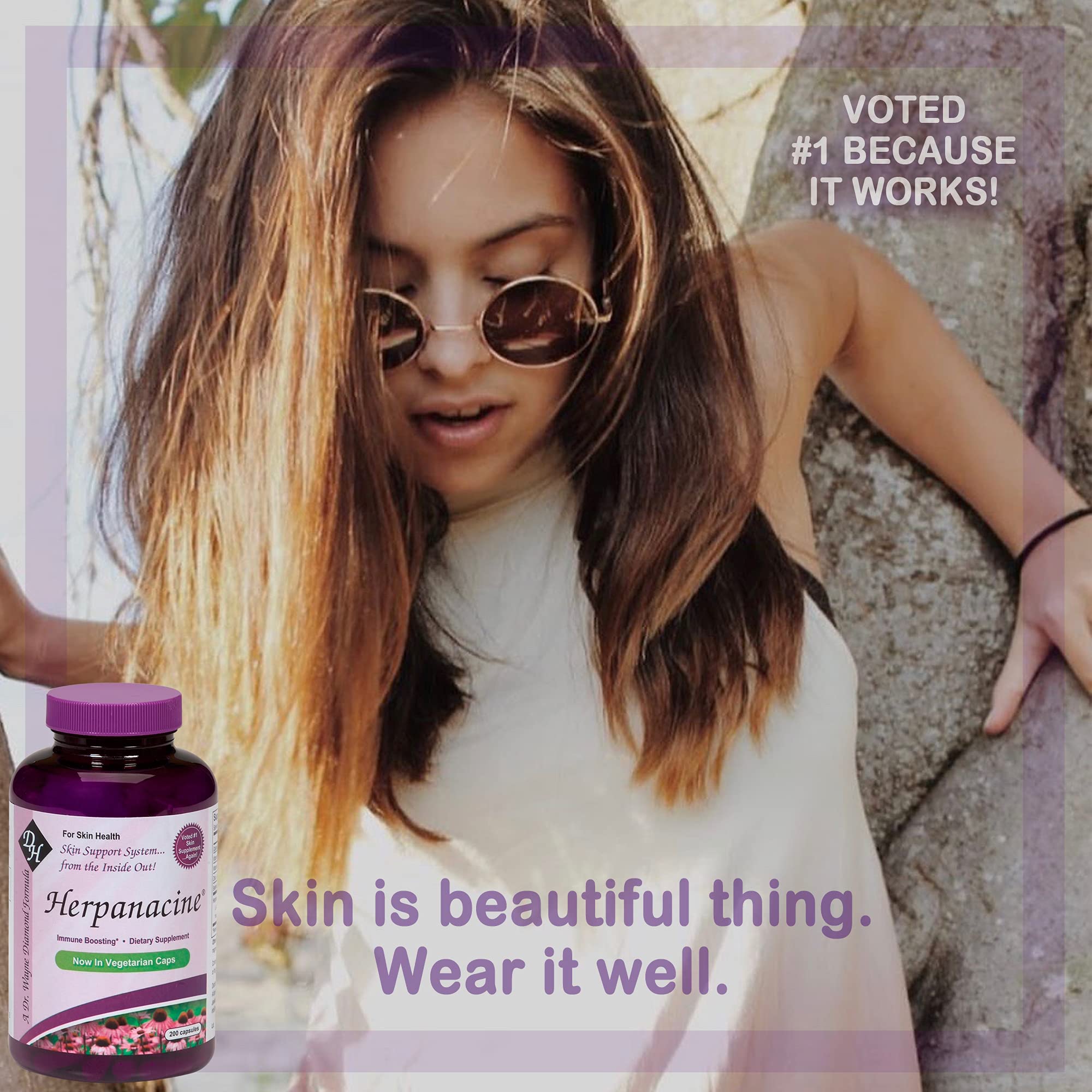 Foto 7 | Suplemento Herpanacine Diamond Natural Skin Care 200 Comprimidos - Venta Internacional.