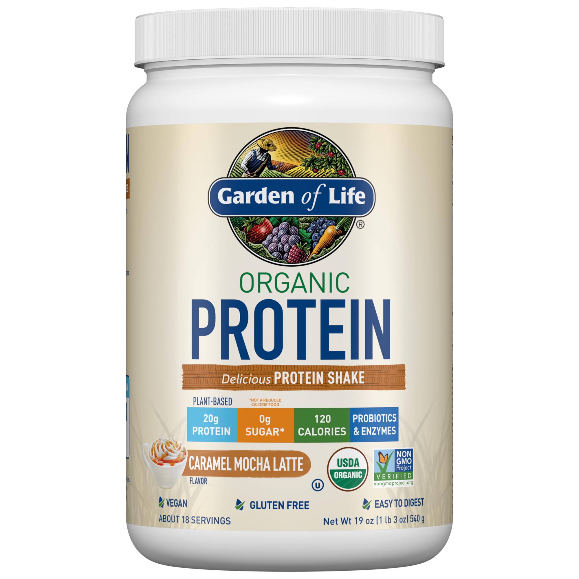 Foto 2 pulgar | Proteína En Polvo Garden Of Life Caramel Mocha Latte 20g - Venta Internacional.