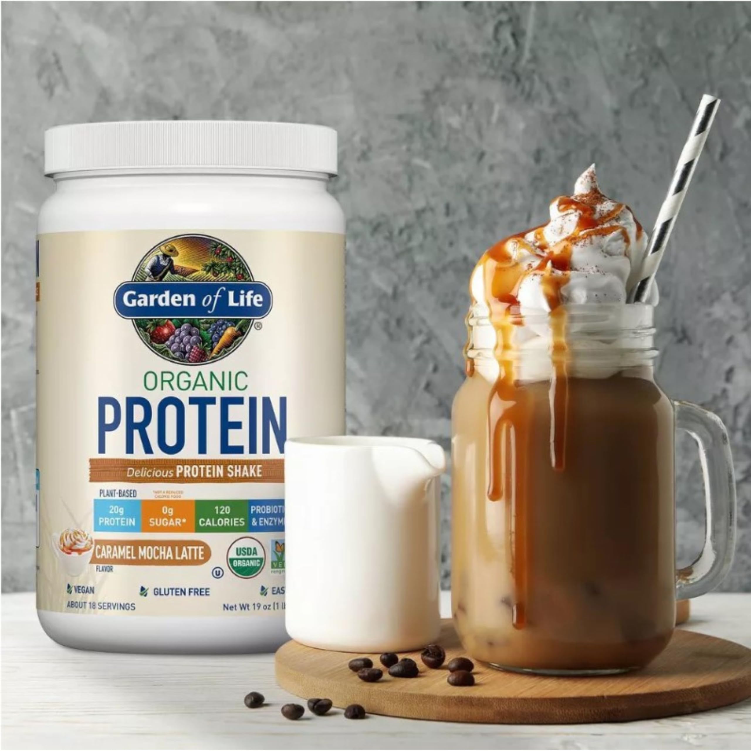 Foto 3 pulgar | Proteína En Polvo Garden Of Life Caramel Mocha Latte 20g - Venta Internacional.