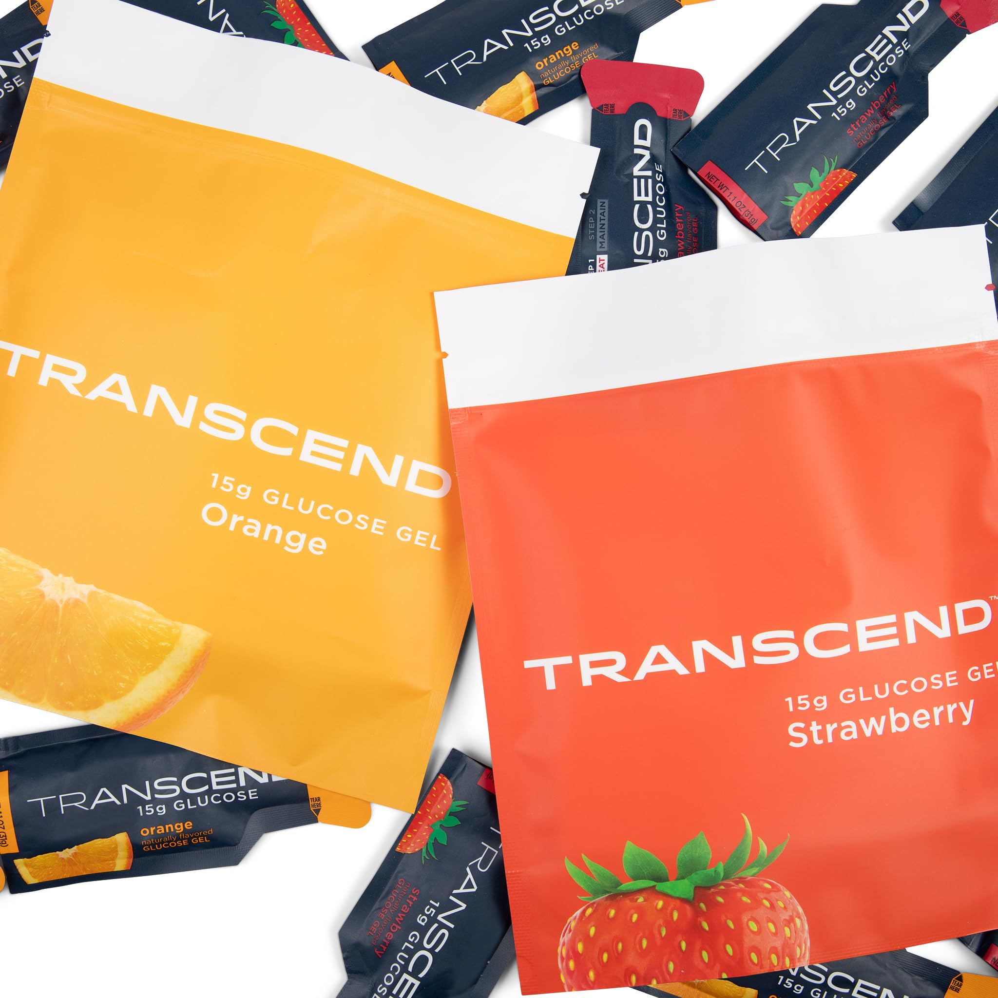 Foto 5 pulgar | Gel Energético Transcend Foods Fresa Y Naranja, 30 Ml X 10 - Venta Internacional.