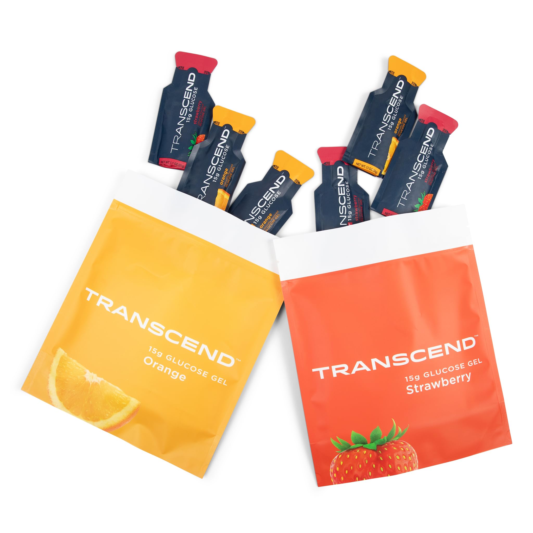 Foto 7 pulgar | Gel Energético Transcend Foods Fresa Y Naranja, 30 Ml X 10 - Venta Internacional.