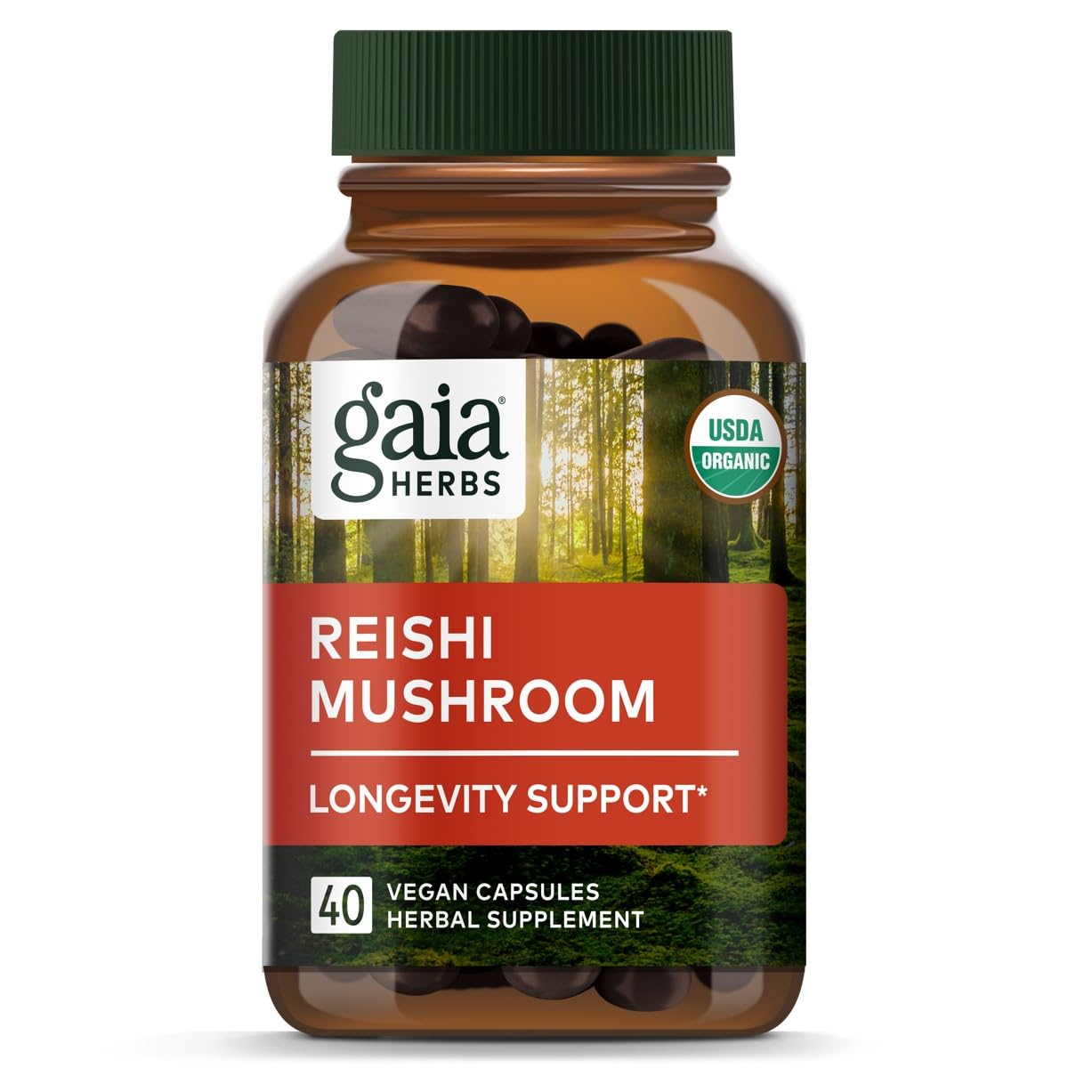 Foto 2 pulgar | Suplemento Gaia Herbs Reishi Mushroom 40 Cápsulas Veganas - Venta Internacional.