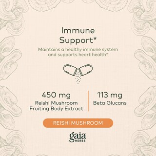 Foto 3 | Suplemento Gaia Herbs Reishi Mushroom 40 Cápsulas Veganas - Venta Internacional.