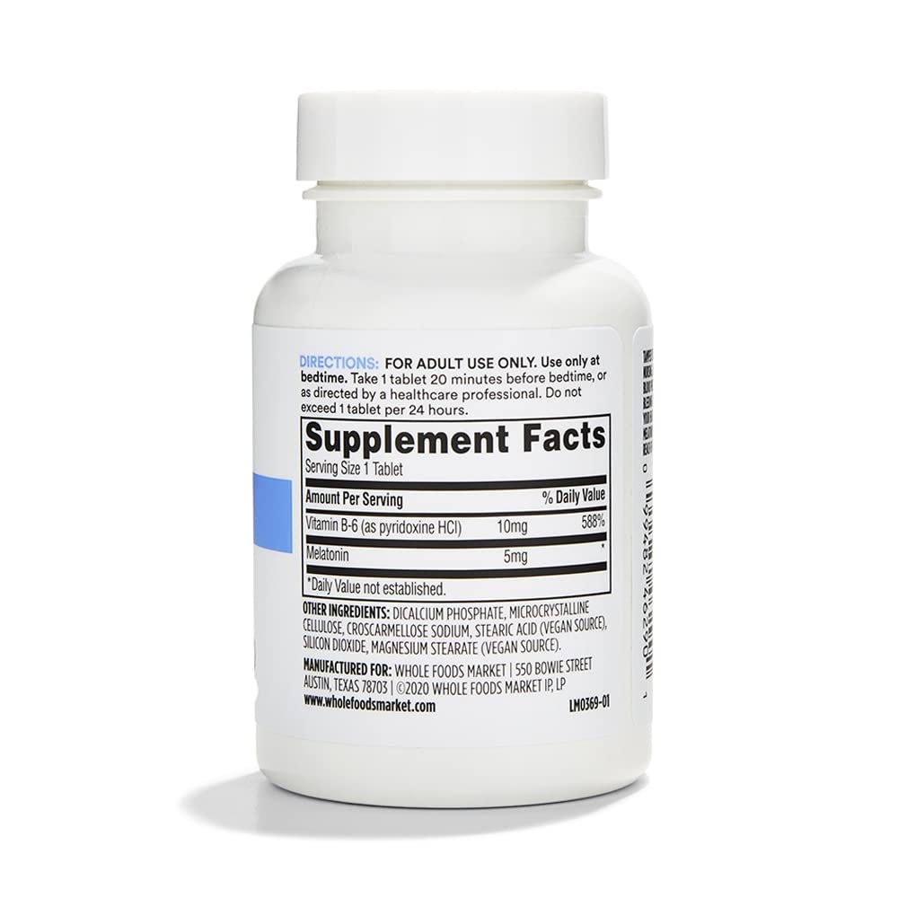 Foto 3 pulgar | Suplemento 365 De Whole Foods Market Melatonina 5 Mg 60 Comprimidos - Venta Internacional.