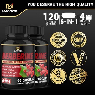Foto 7 | Suplemento Bmvinvol Berberine Con Canela De Ceilán 120 Cápsulas - Venta Internacional.