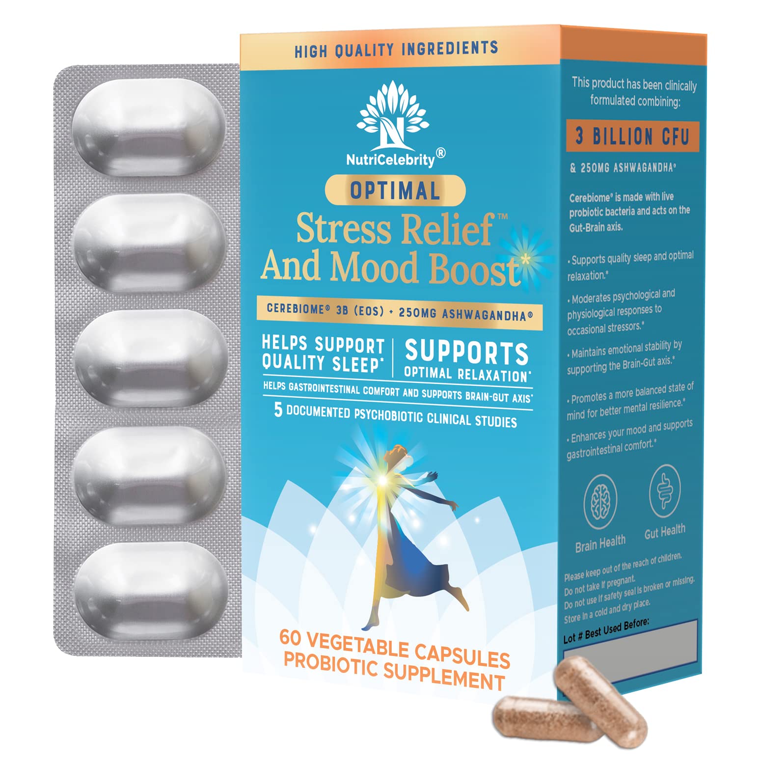 Suplemento Nutricelebrity, Óptimo Alivio Del Estrés Y Apoyo Al Estado De Ánimo - Venta Internacional.